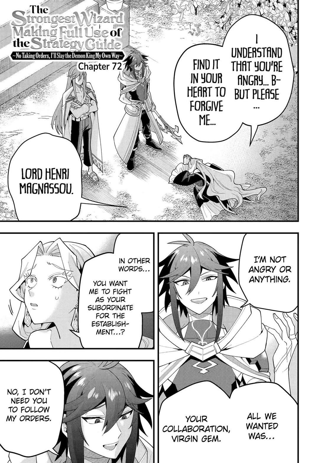 Kouryakuhon O Kushi Suru Saikyou No Mahoutsukai ~< Meirei Sa Sero > To Wa Iwa Senai Oreryuu Mao Tobatsu Saizen Ruuto ~ Chapter 72 - Page 1