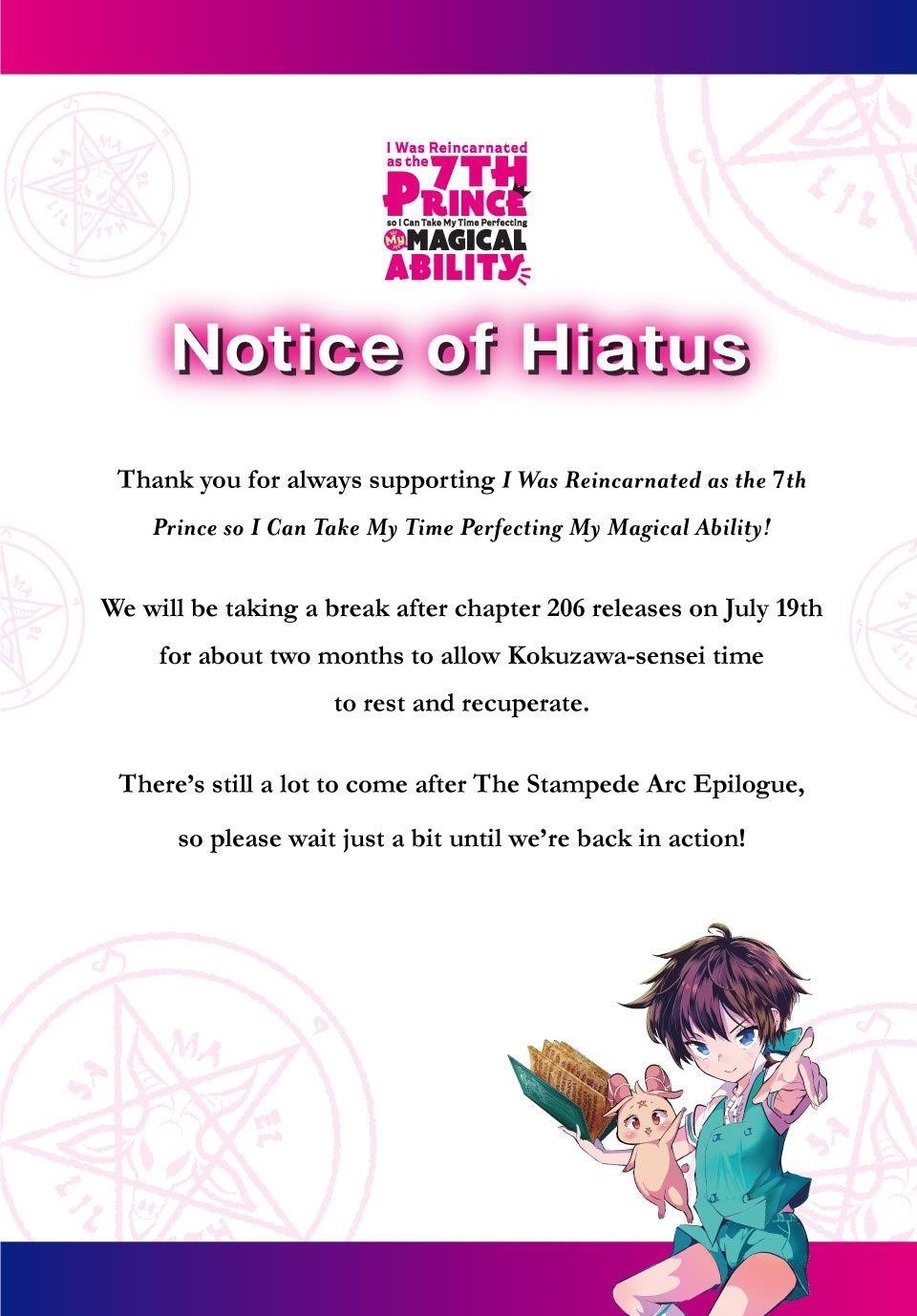 I Was Reincarnated as the 7th Prince so I Will Perfect My Magic as I Please Chapter 206.1 - Page 1