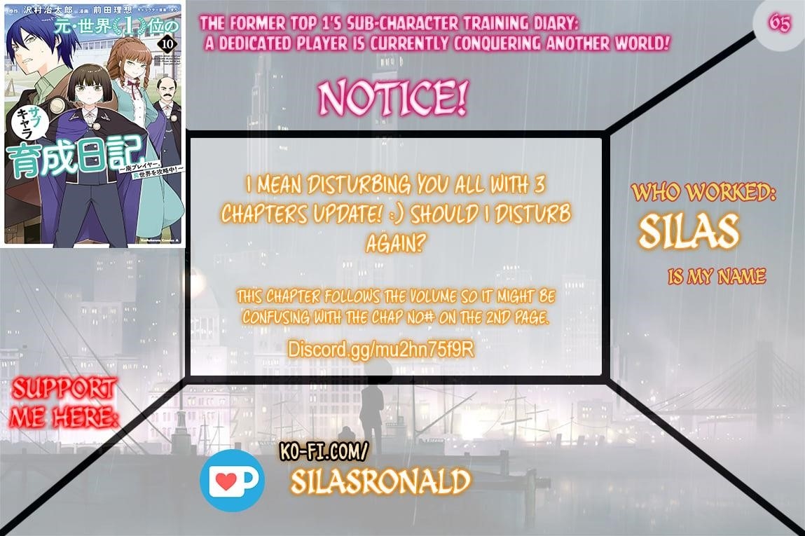 The Former Top 1’s Sub-Character Training Diary ~A Dedicated Player Is Currently Conquering Another World!~ Chapter 65 - Page 1
