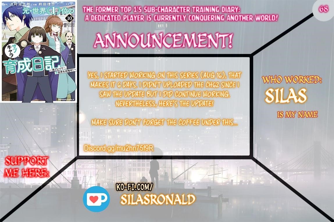 The Former Top 1’s Sub-Character Training Diary ~A Dedicated Player Is Currently Conquering Another World!~ Chapter 68 - Page 1