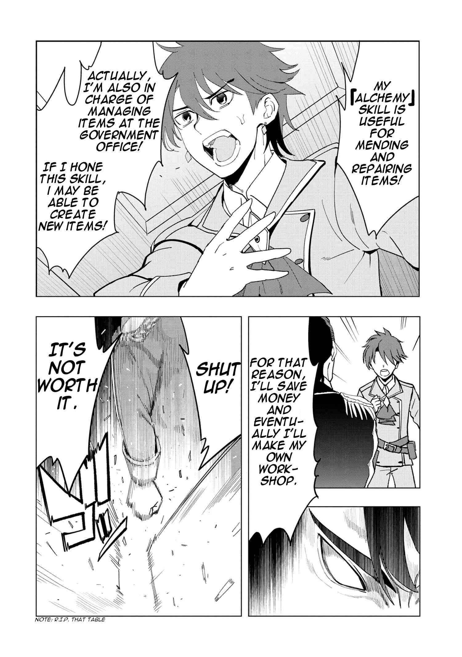 The Creation Alchemist Enjoys Freedom -If I Am Exiled From My Hometown, I Can Make Magic Items With Transcendent Effects at the Knees of the Demon Lord- Chapter 1.1 - Page 11