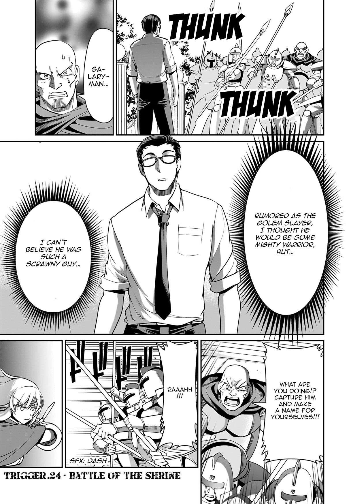 The gunner’s life of a middle-aged man summoned to another world and armed with a rifle: an airsoft addicted salaryman returns to the alternative world after work Chapter 24 - Page 1