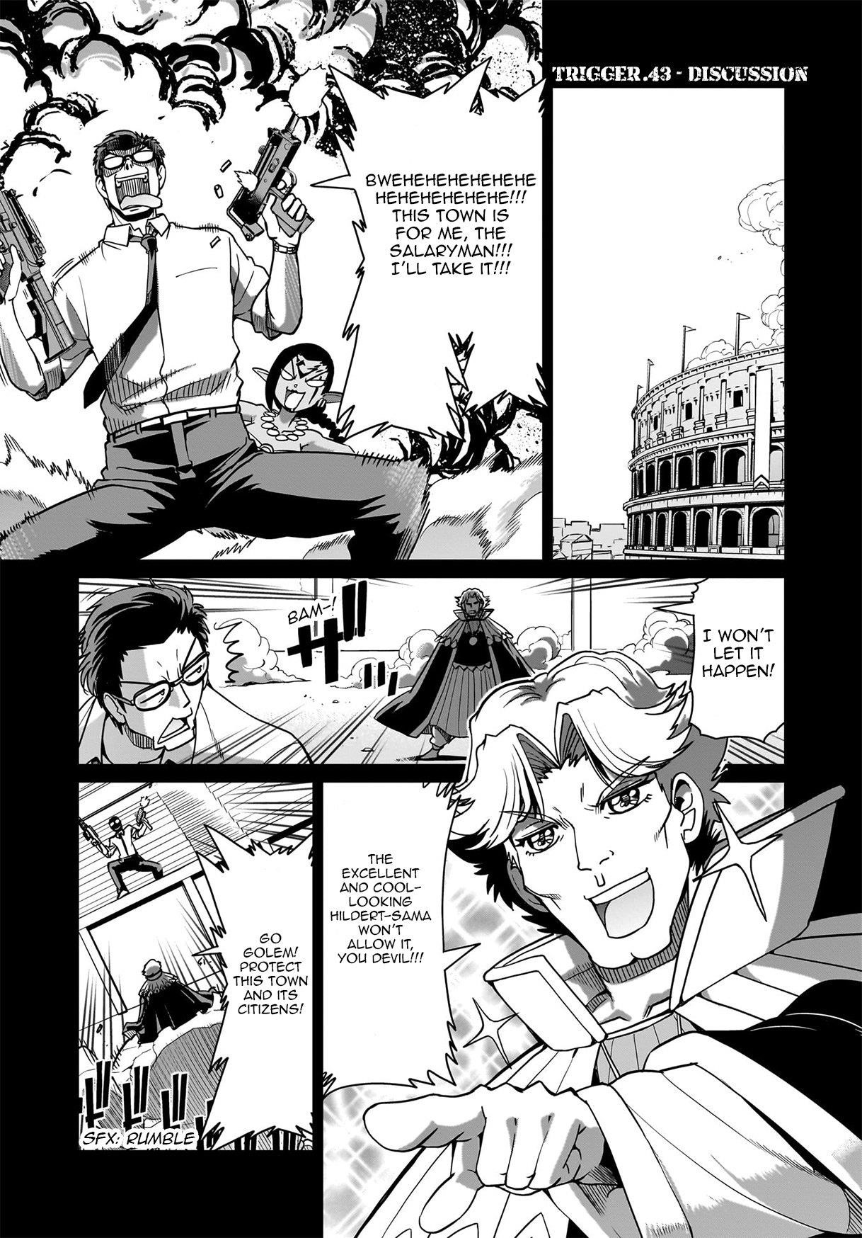 The gunner’s life of a middle-aged man summoned to another world and armed with a rifle: an airsoft addicted salaryman returns to the alternative world after work Chapter 43 - Page 2