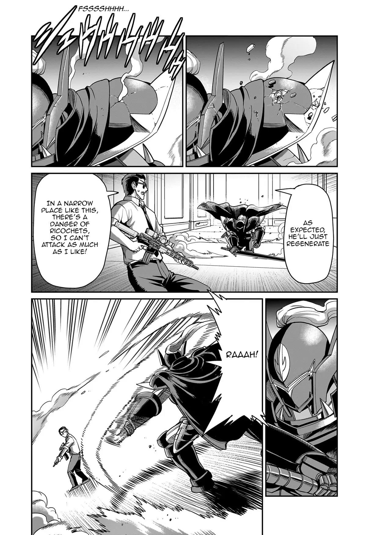 The gunner’s life of a middle-aged man summoned to another world and armed with a rifle: an airsoft addicted salaryman returns to the alternative world after work Chapter 48 - Page 14