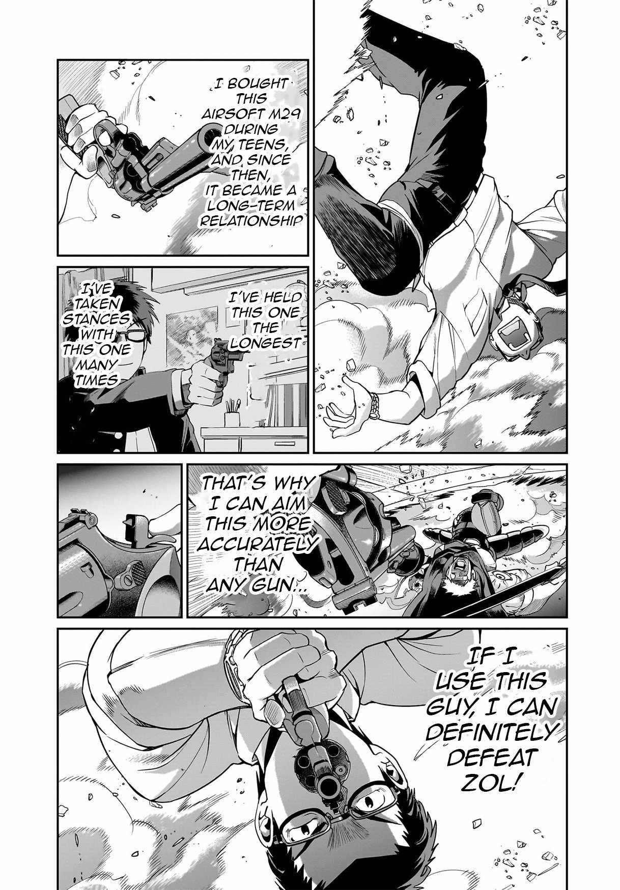 The gunner’s life of a middle-aged man summoned to another world and armed with a rifle: an airsoft addicted salaryman returns to the alternative world after work Chapter 51 - Page 16