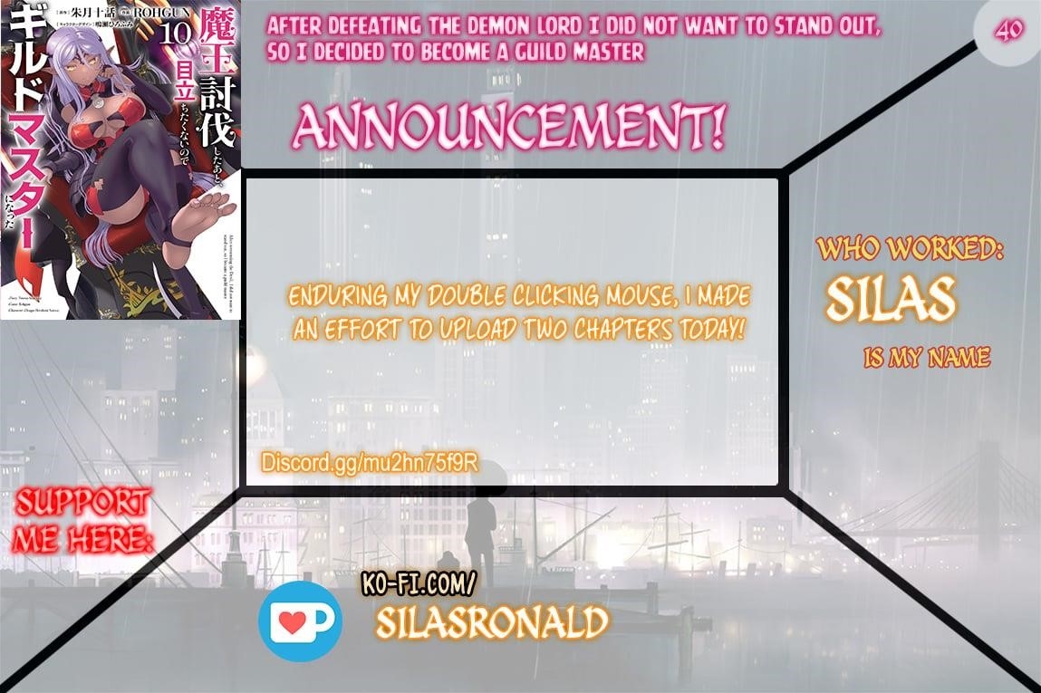 He Didn’t Want To Be The Center Of Attention, Hence, After Defeating The Demon Lord, He Became A Guild Master Chapter 40 - Page 1