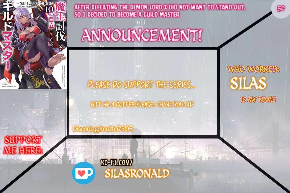 He Didn’t Want To Be The Center Of Attention, Hence, After Defeating The Demon Lord, He Became A Guild Master Chapter 50 - Page 1