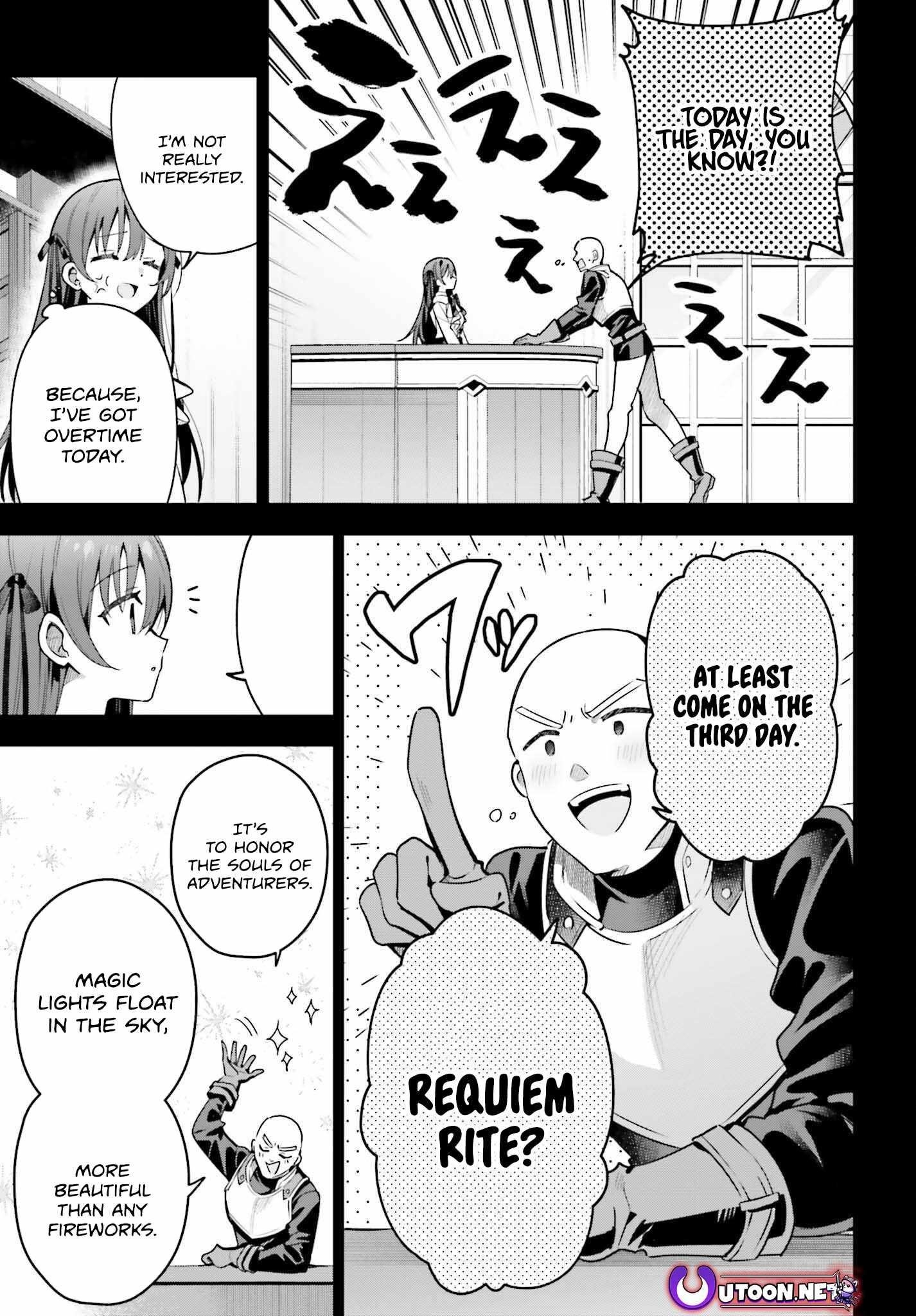 I’m the guild receptionist, but since I don’t want to work overtime, I think I’ll just solo the boss Chapter 37 - Page 9