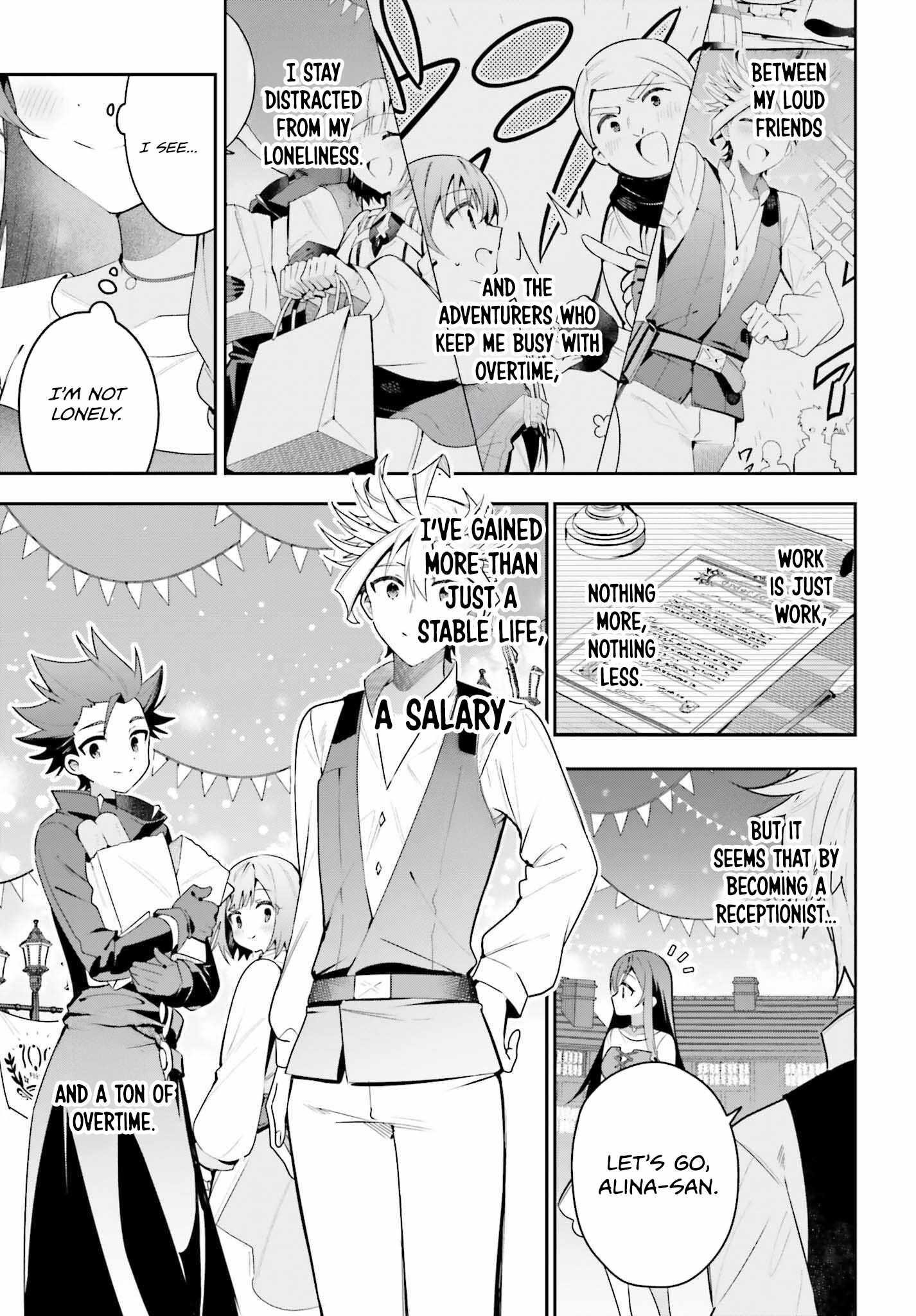 I’m the guild receptionist, but since I don’t want to work overtime, I think I’ll just solo the boss Chapter 39 - Page 31