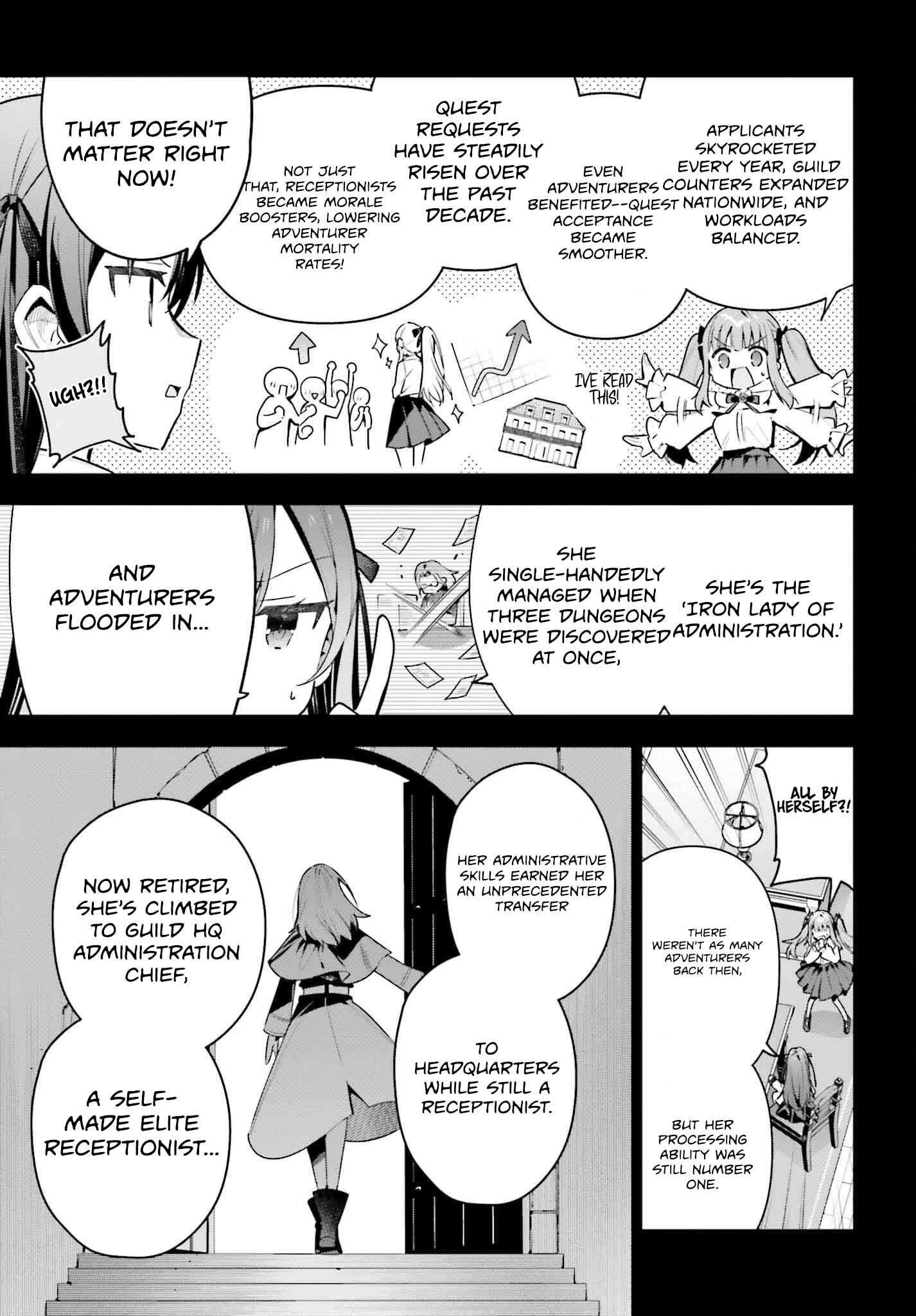 I’m the guild receptionist, but since I don’t want to work overtime, I think I’ll just solo the boss Chapter 41 - Page 14