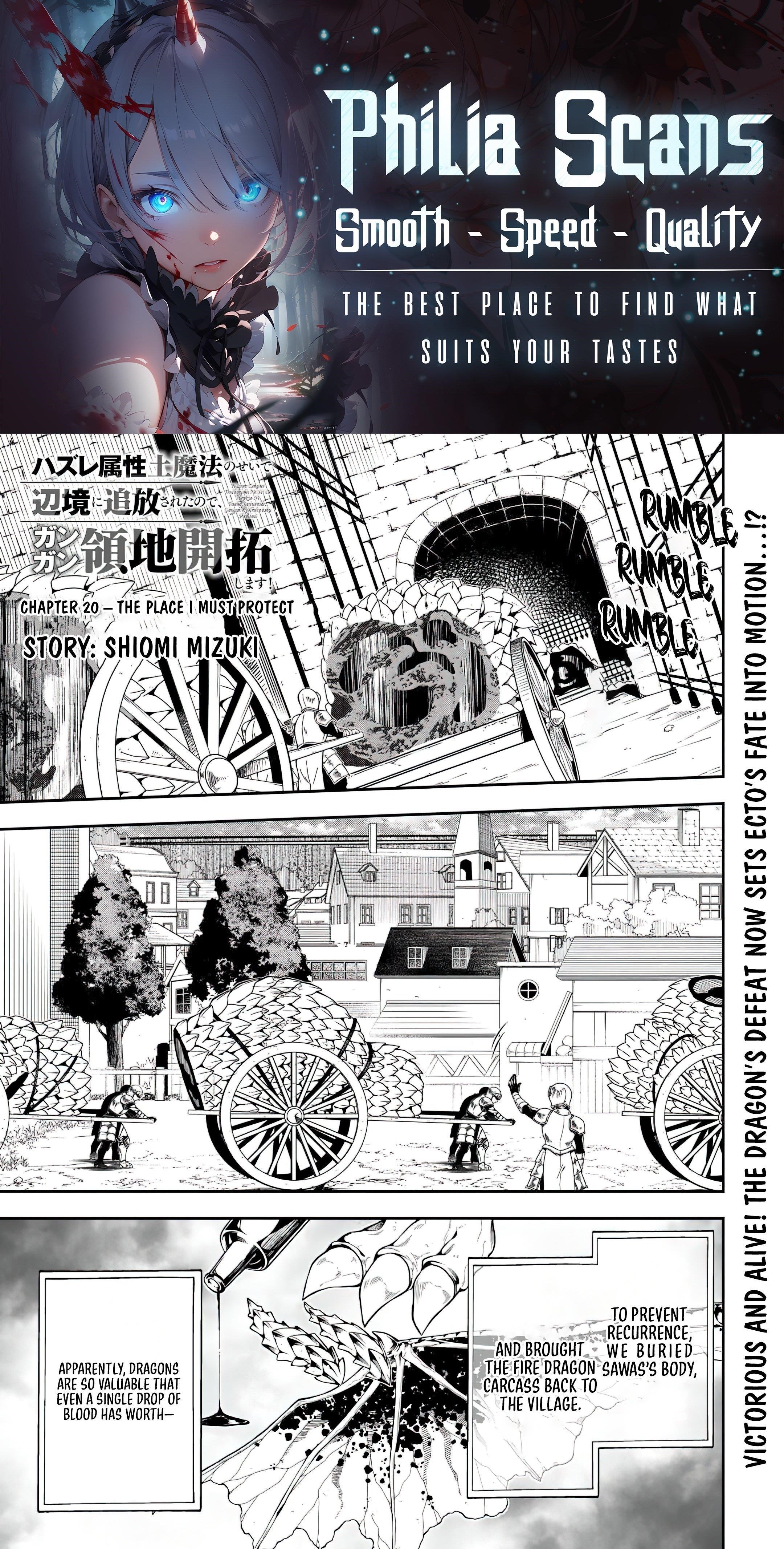 I Was Banished to a Desolate Region Because of the Faulty Attribute Earth Magic, so I’m Going to Put in my All to Develop my Territory! Chapter 20 - Page 1