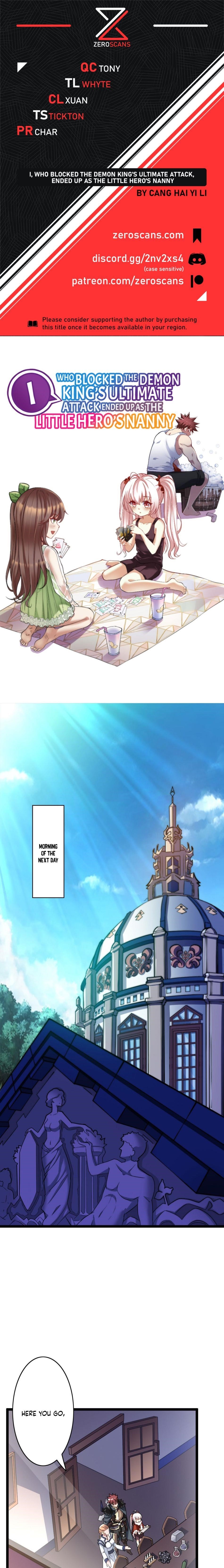 I, Who Blocked the Demon King’s Ultimate Attack, Ended up as the Little Hero’s Nanny! Chapter 5 - Page 1