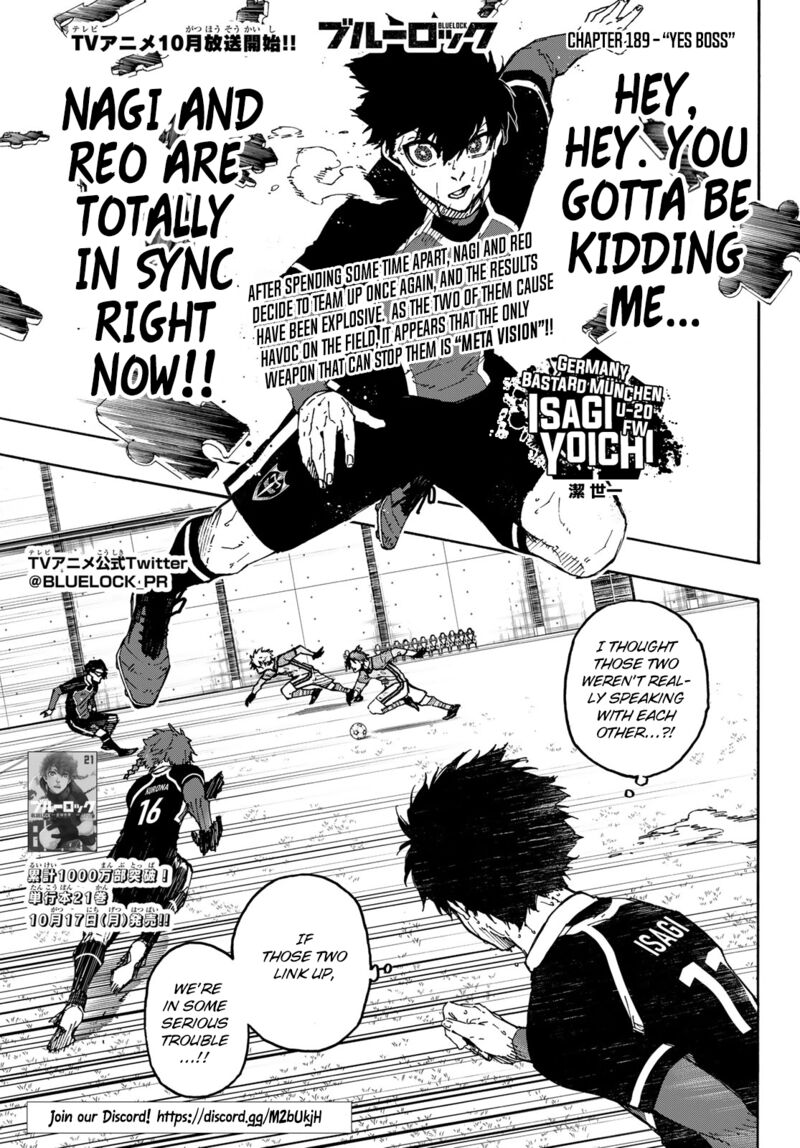 Blue Lock Chapter 189 - Page 1