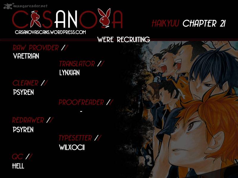 Haikyuu!! Chapter 21 - Page 1