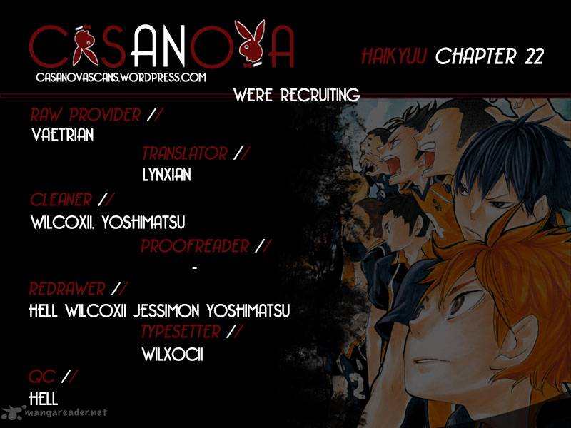 Haikyuu!! Chapter 22 - Page 1