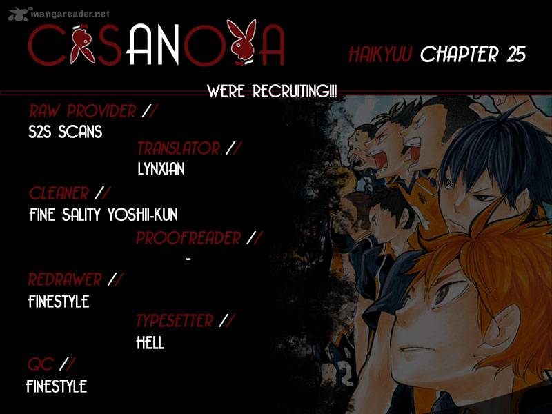 Haikyuu!! Chapter 25 - Page 1