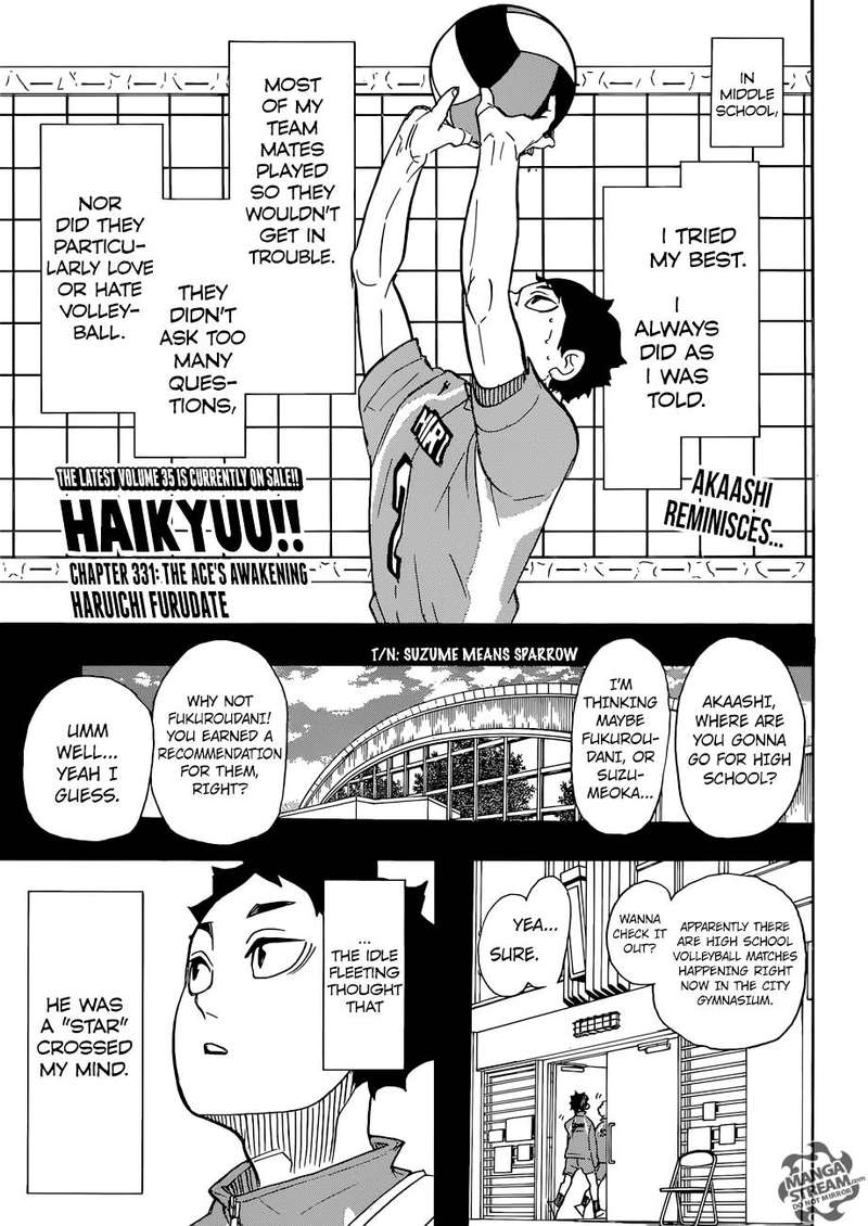 Haikyuu!! Chapter 331 - Page 1