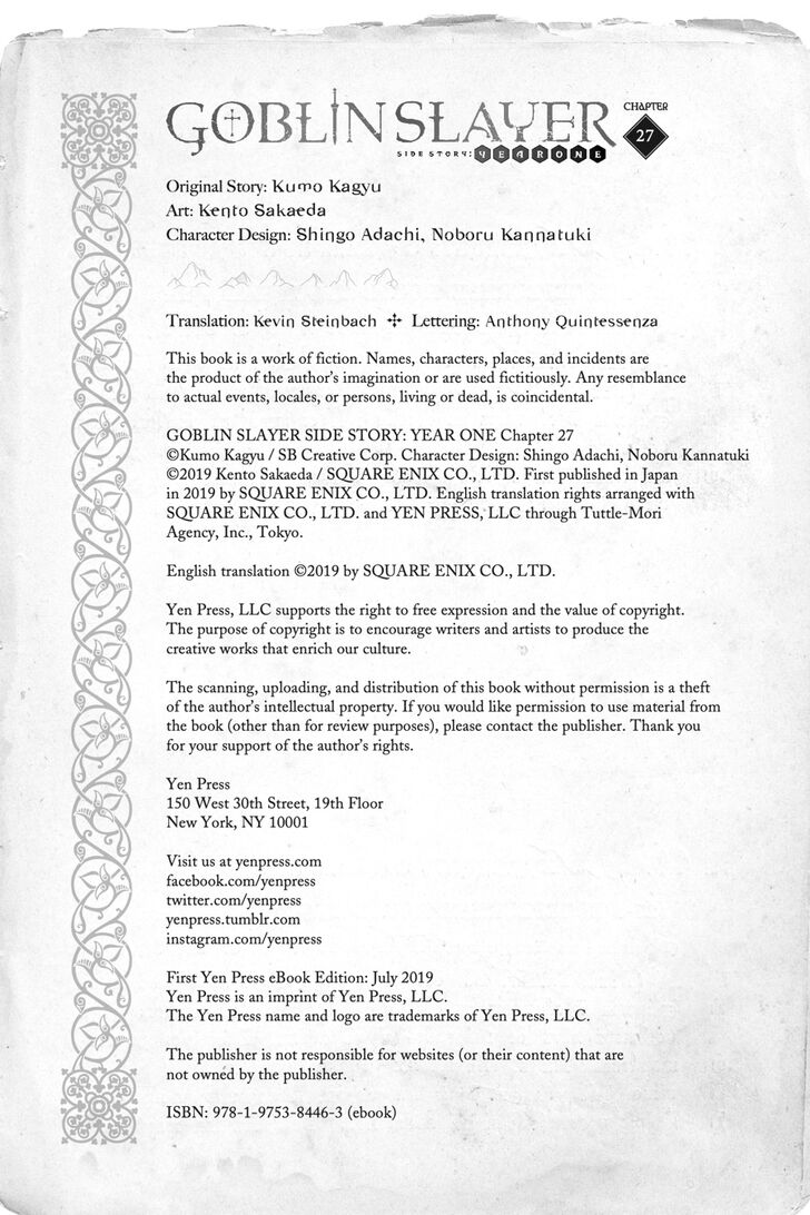GOBLIN SLAYER: SIDE STORY YEAR ONE Chapter 27 - Page 23