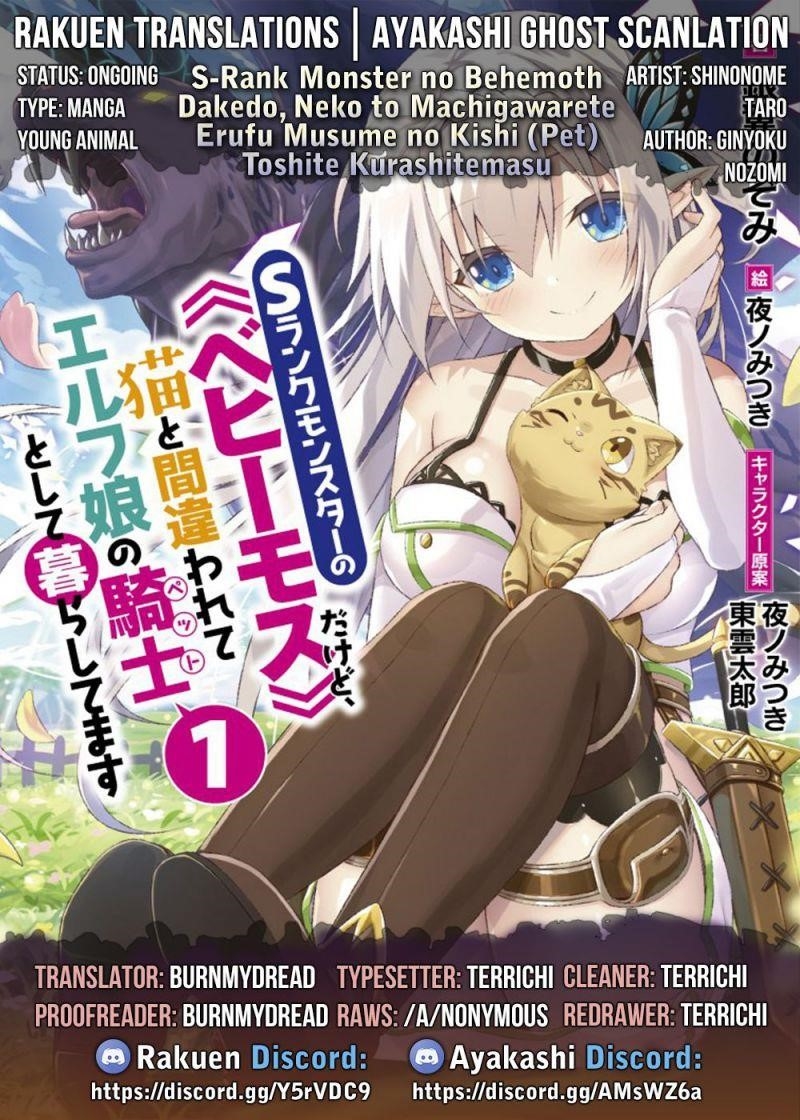 I Am Behemoth Of The S Rank Monster But I Am Mistaken As A Cat And I Live As A Pet Of Elf Girl Chapter 13 - Page 1