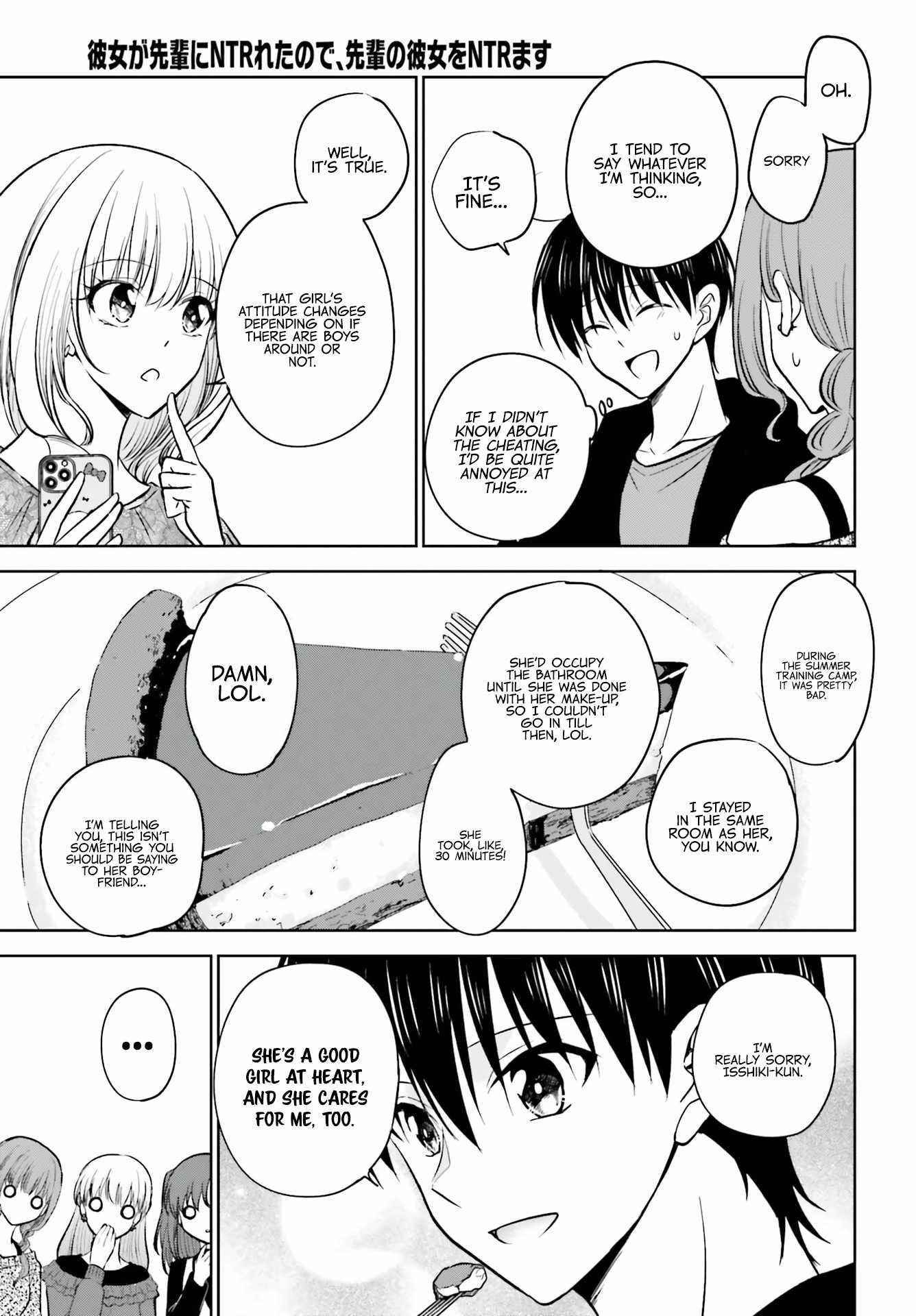 My Girlfriend Cheated on Me With a Senior, so I’m Cheating on Her With His Girlfriend Chapter 9 - Page 13