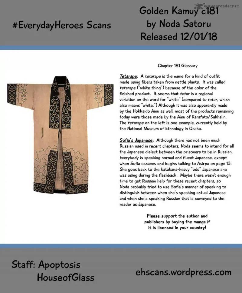 Golden Kamui Chapter 181 - Page 19