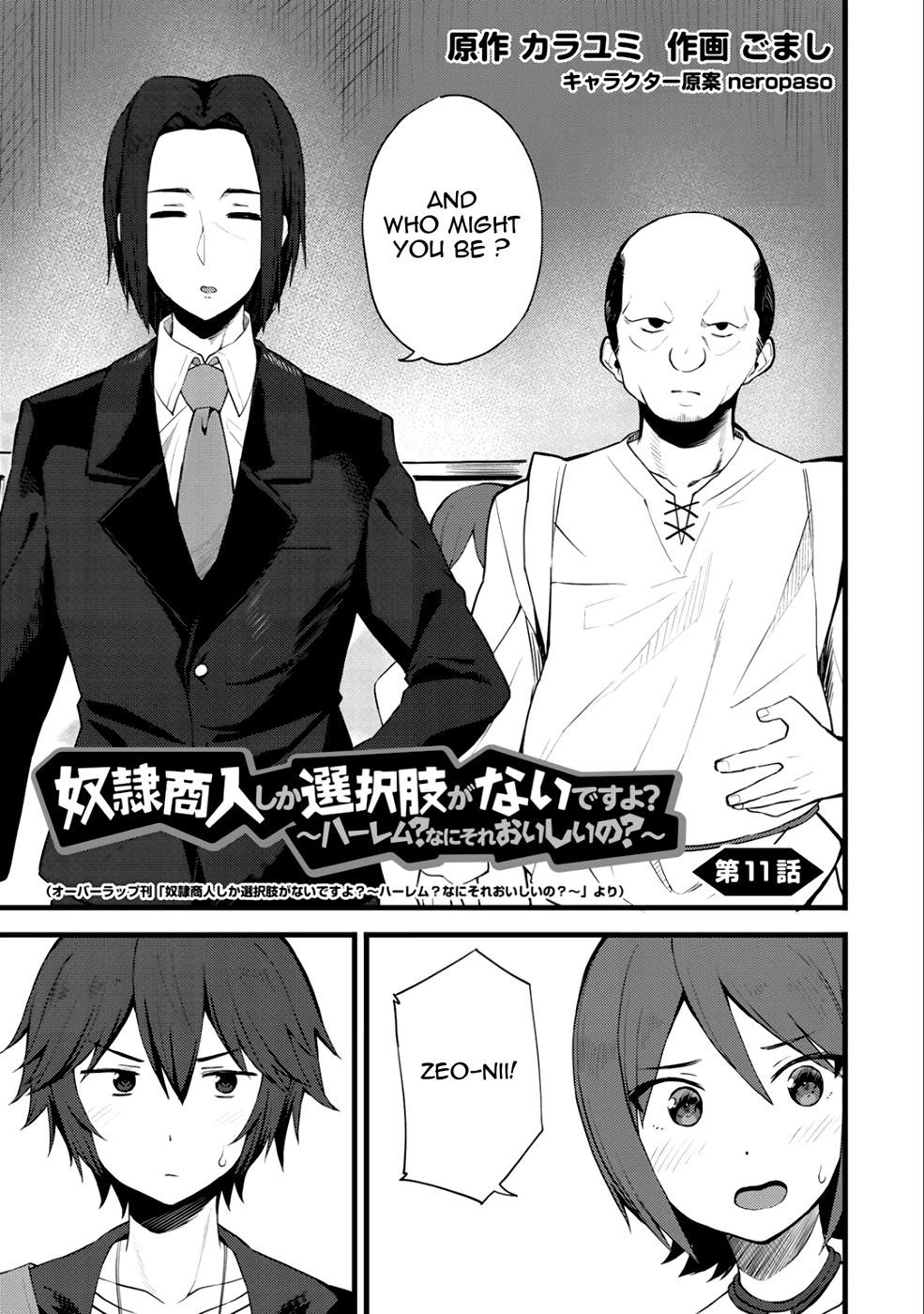 Is The Only Option a Slave Merchant? ~ Harem? What is that, Is it tasty? ~ Chapter 11 - Page 1