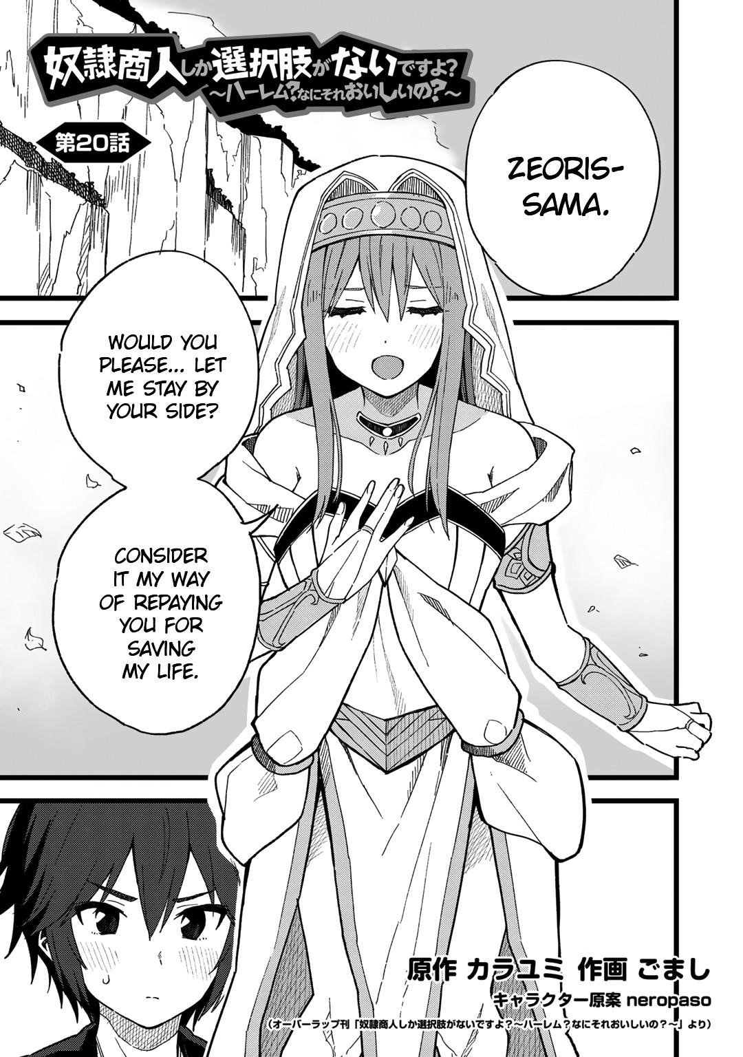 Is The Only Option a Slave Merchant? ~ Harem? What is that, Is it tasty? ~ Chapter 20 - Page 1