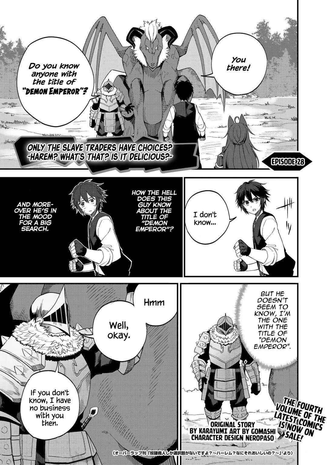 Is The Only Option a Slave Merchant? ~ Harem? What is that, Is it tasty? ~ Chapter 28 - Page 1