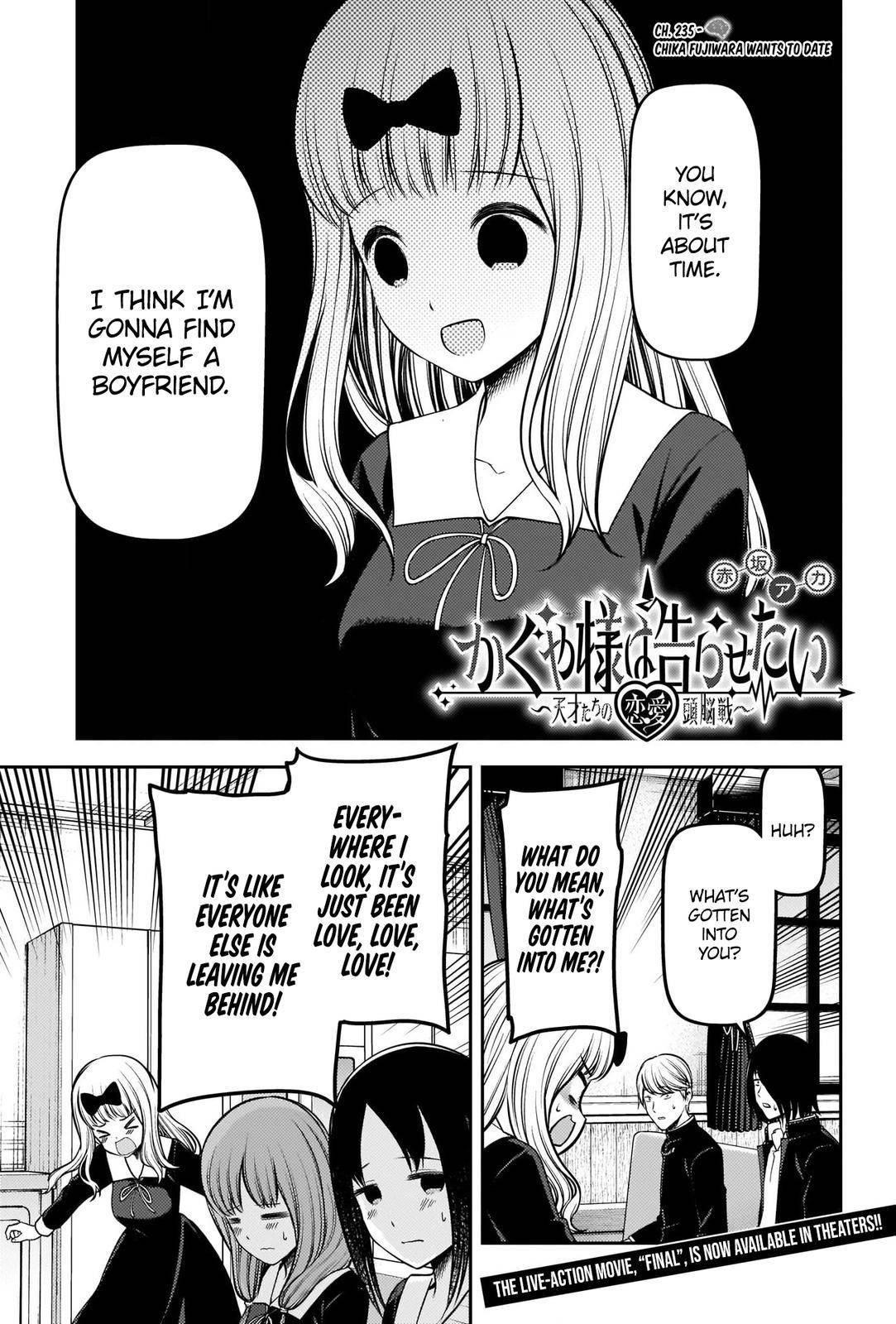 Kaguya-sama wa Kokurasetai: Tensai-tachi no Renai Zunousen Chapter 235 - Page 1