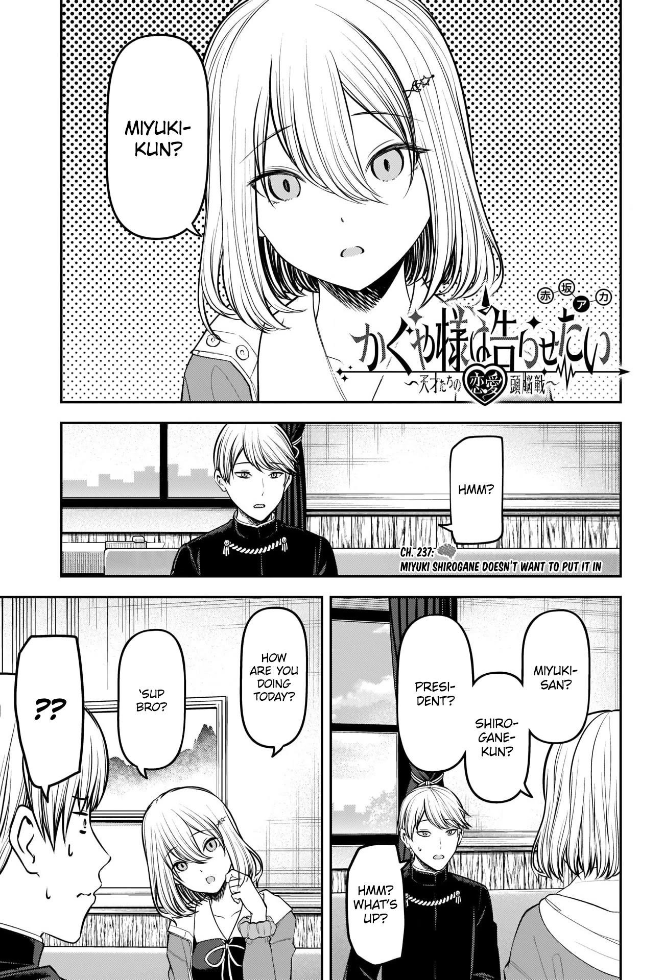 Kaguya-sama wa Kokurasetai: Tensai-tachi no Renai Zunousen Chapter 237 - Page 1