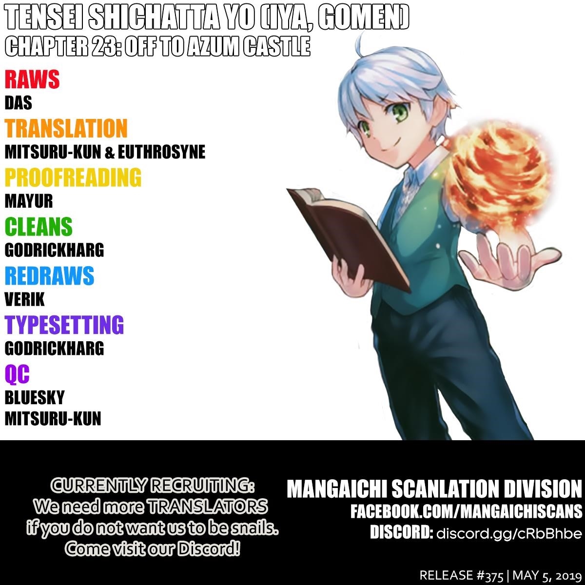 Tenseishichatta yo (Iya, Gomen) Chapter 23 - Page 1