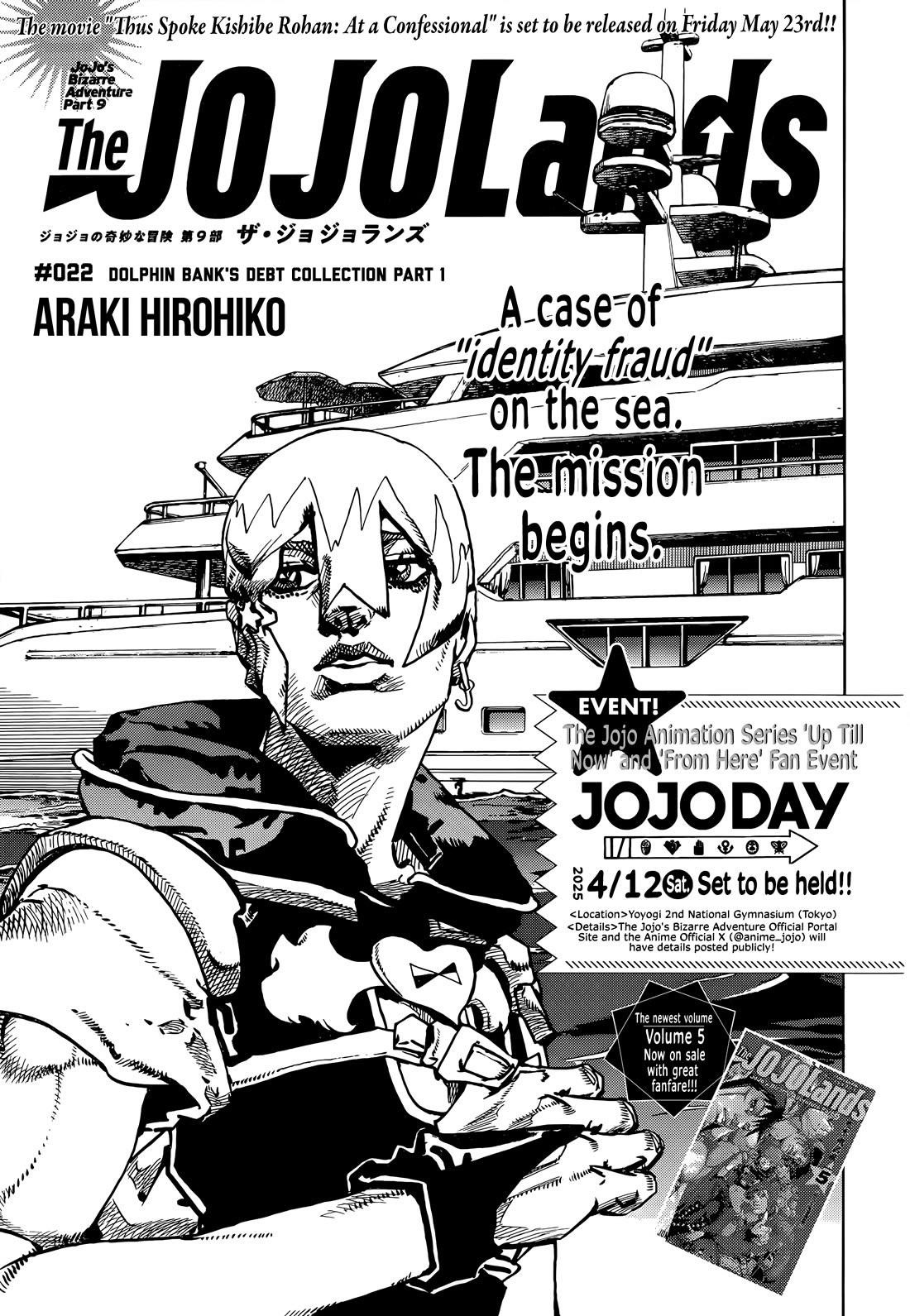 Jojo’s Bizarre Adventure Part 9 – The Jojolands Chapter 22 - Page 1
