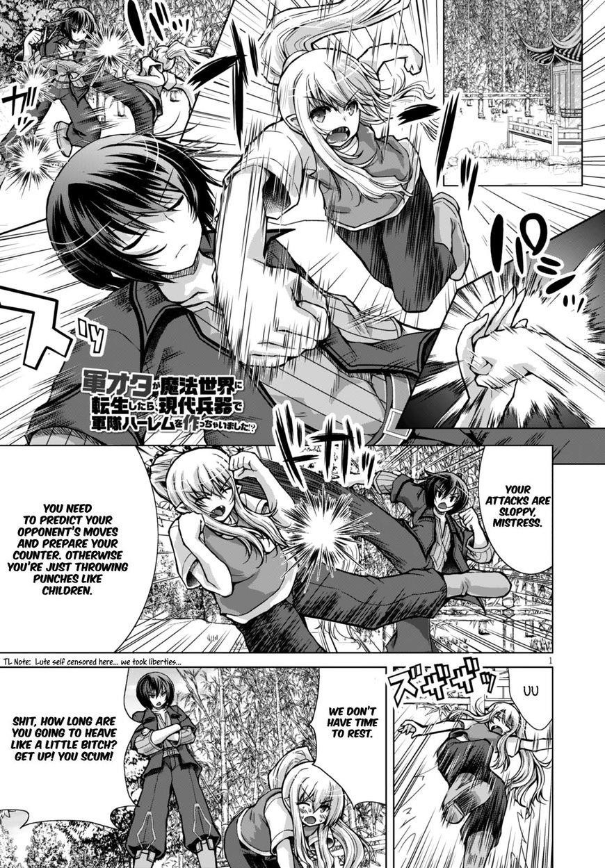 Gunota Ga Mahou Sekai Ni Tensei Shitara, Gendai Heiki De Guntai Harem O Tsukucchaimashita!? Chapter 21 - Page 1