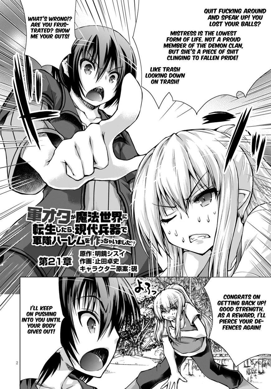 Gunota Ga Mahou Sekai Ni Tensei Shitara, Gendai Heiki De Guntai Harem O Tsukucchaimashita!? Chapter 21 - Page 2