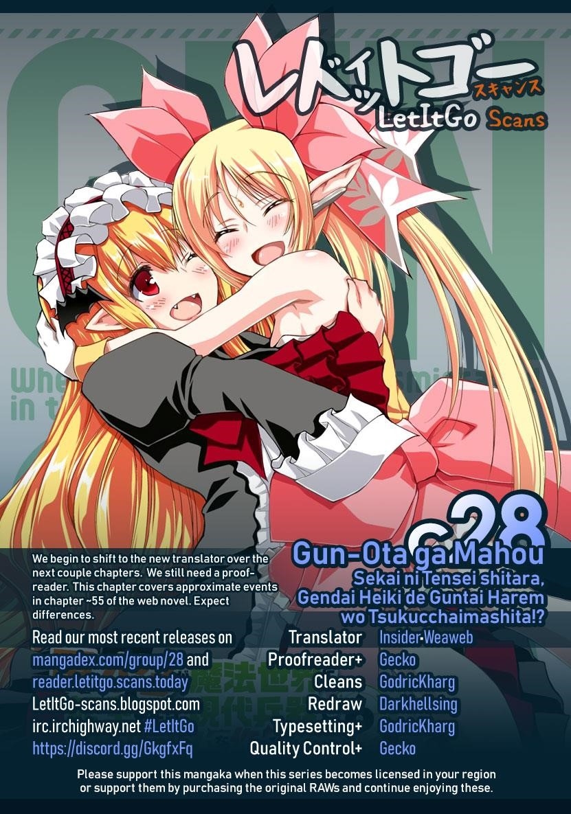 Gunota Ga Mahou Sekai Ni Tensei Shitara, Gendai Heiki De Guntai Harem O Tsukucchaimashita!? Chapter 28 - Page 1