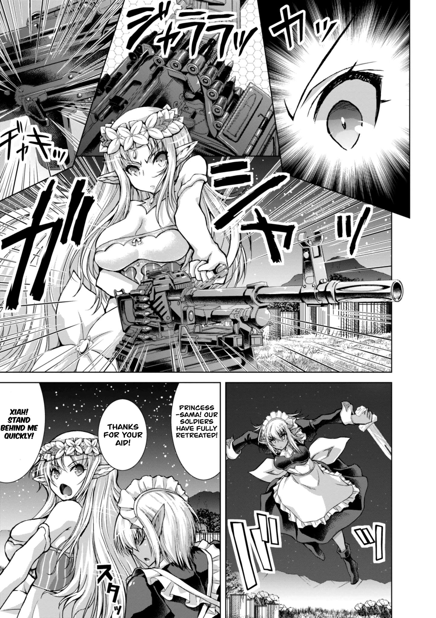 Gunota Ga Mahou Sekai Ni Tensei Shitara, Gendai Heiki De Guntai Harem O Tsukucchaimashita!? Chapter 37 - Page 16