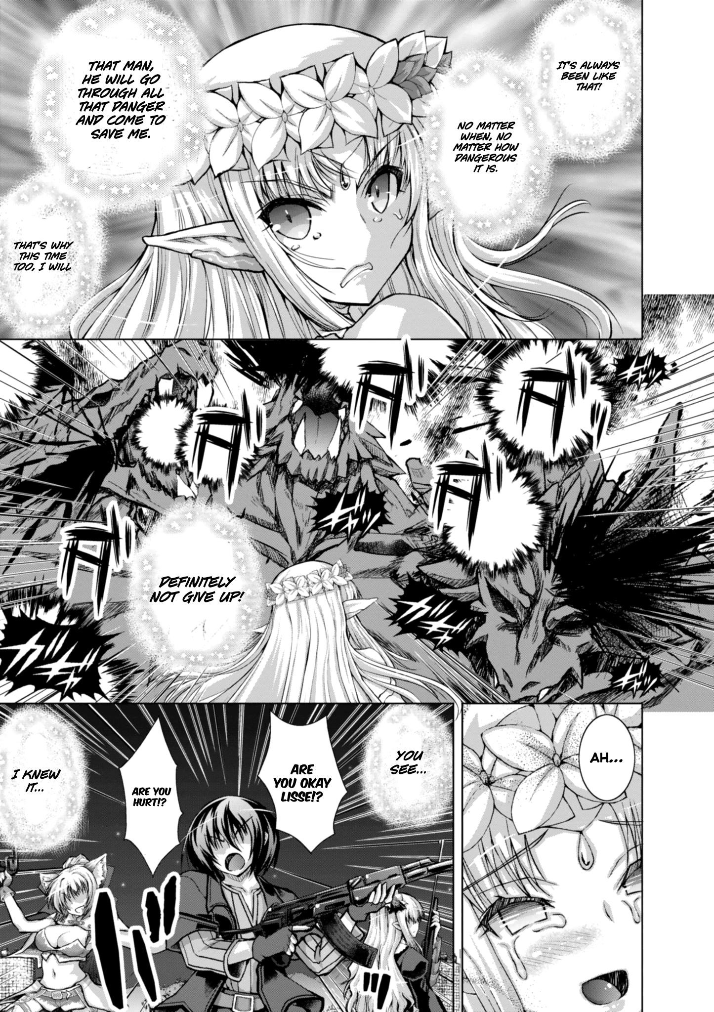 Gunota Ga Mahou Sekai Ni Tensei Shitara, Gendai Heiki De Guntai Harem O Tsukucchaimashita!? Chapter 39 - Page 21