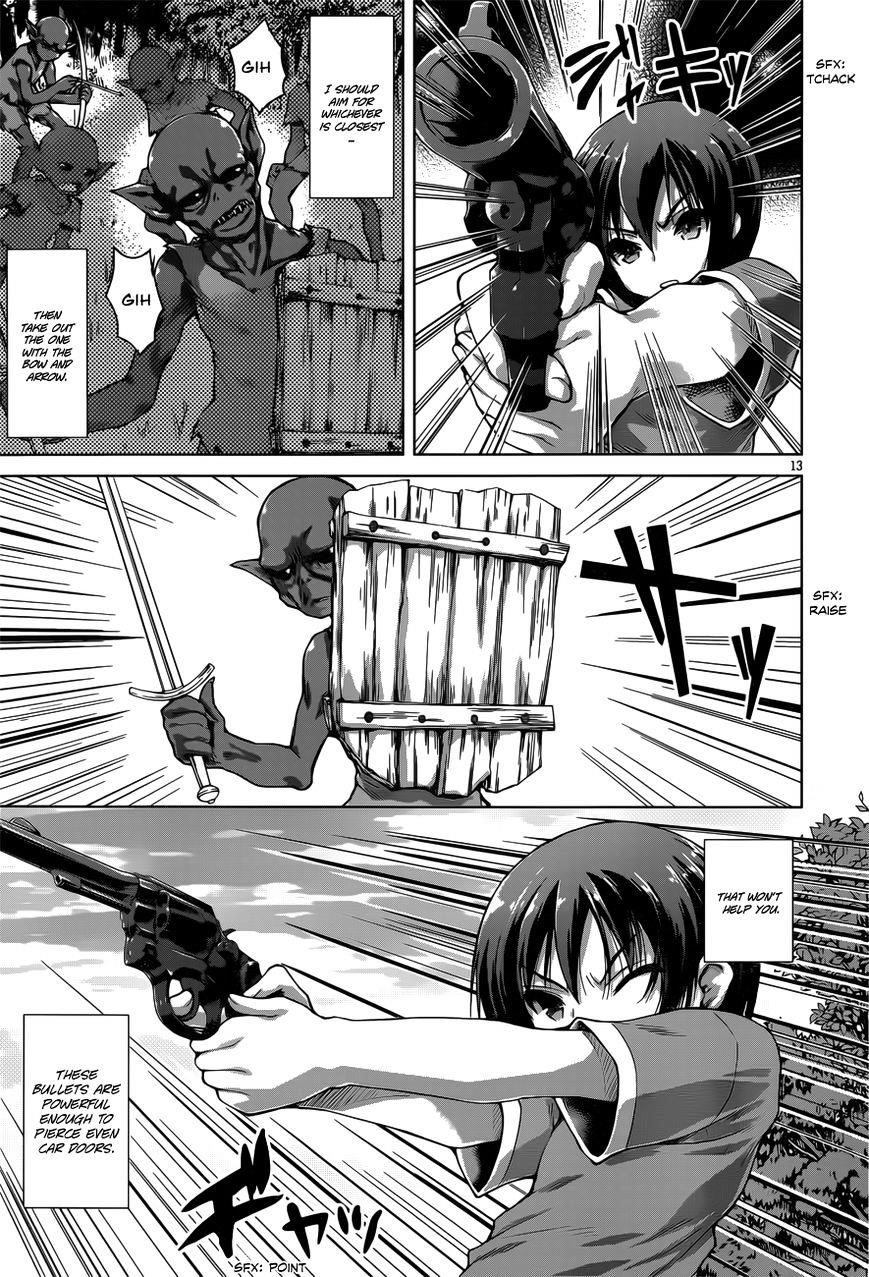 Gunota Ga Mahou Sekai Ni Tensei Shitara, Gendai Heiki De Guntai Harem O Tsukucchaimashita!? Chapter 5 - Page 12