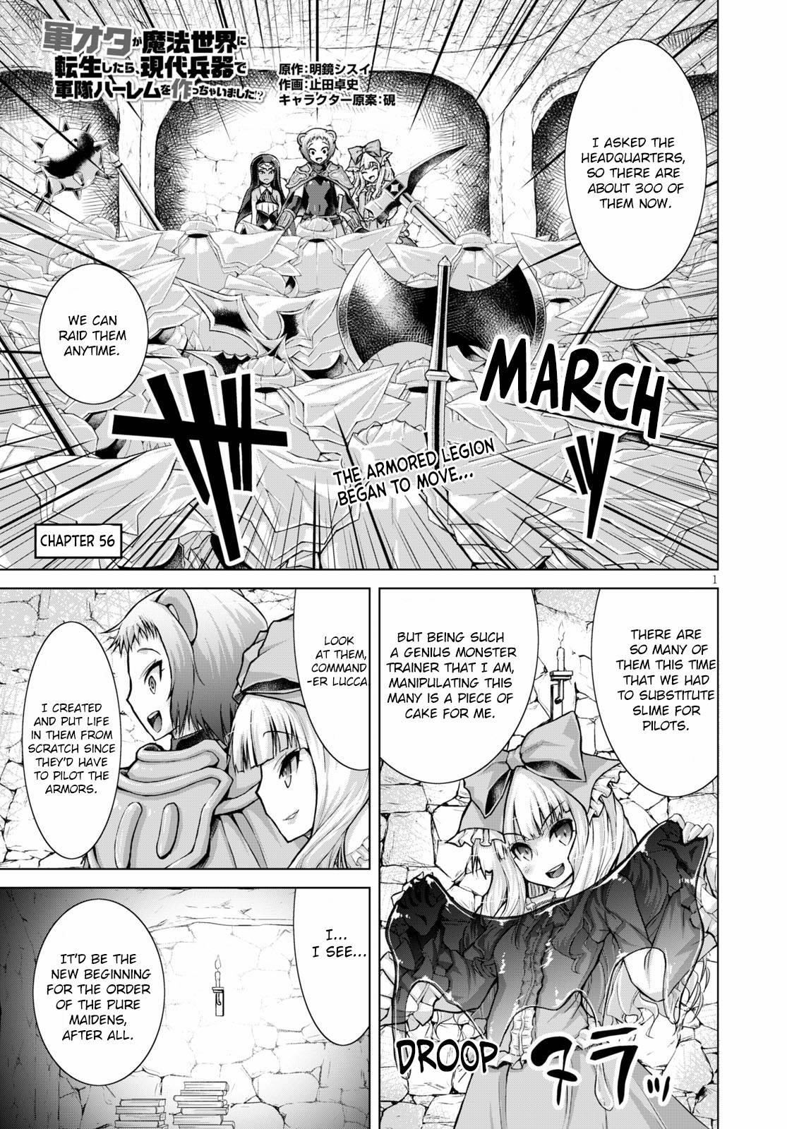 Gunota Ga Mahou Sekai Ni Tensei Shitara, Gendai Heiki De Guntai Harem O Tsukucchaimashita!? Chapter 56 - Page 1