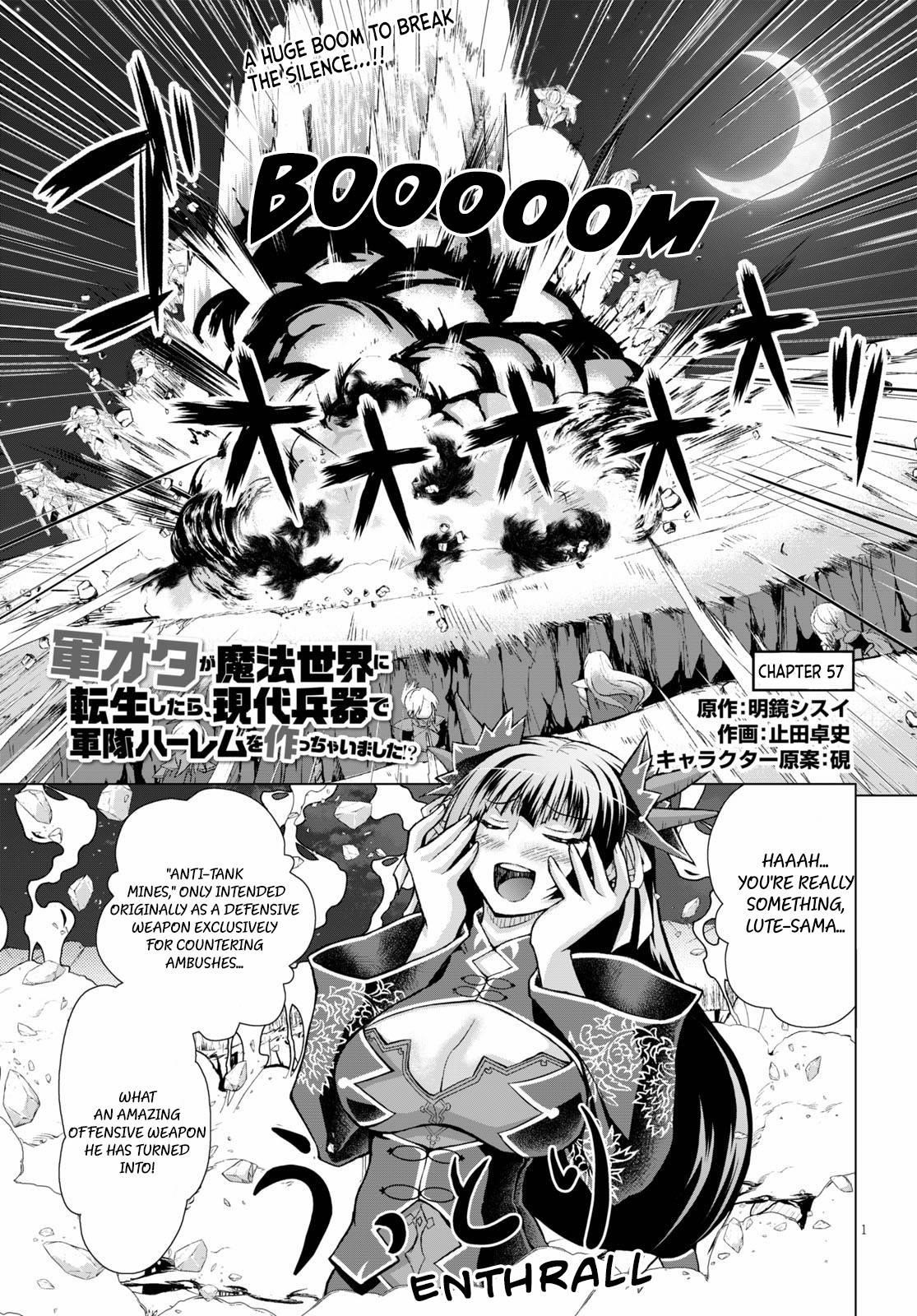 Gunota Ga Mahou Sekai Ni Tensei Shitara, Gendai Heiki De Guntai Harem O Tsukucchaimashita!? Chapter 57 - Page 1