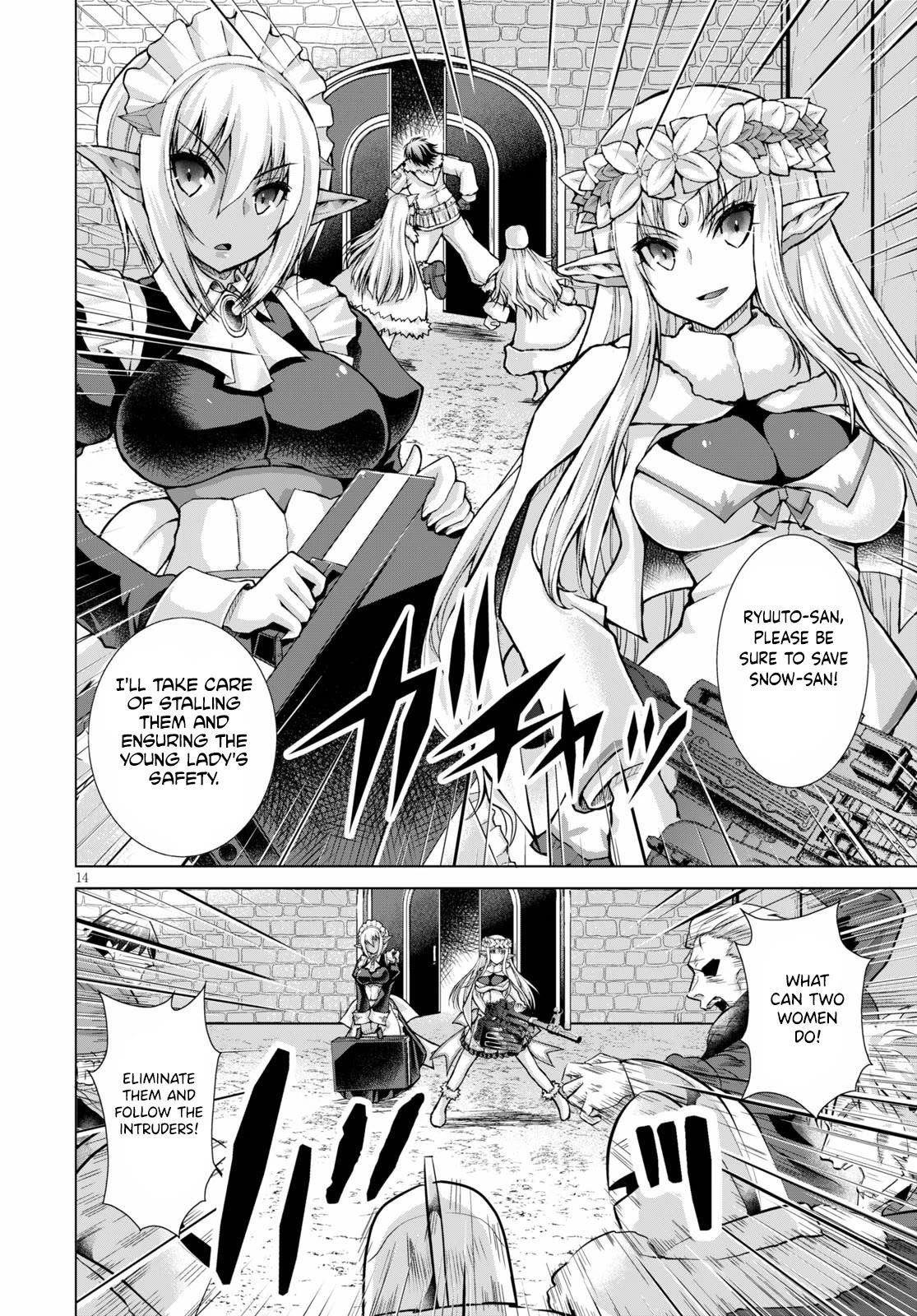 Gunota Ga Mahou Sekai Ni Tensei Shitara, Gendai Heiki De Guntai Harem O Tsukucchaimashita!? Chapter 65 - Page 14