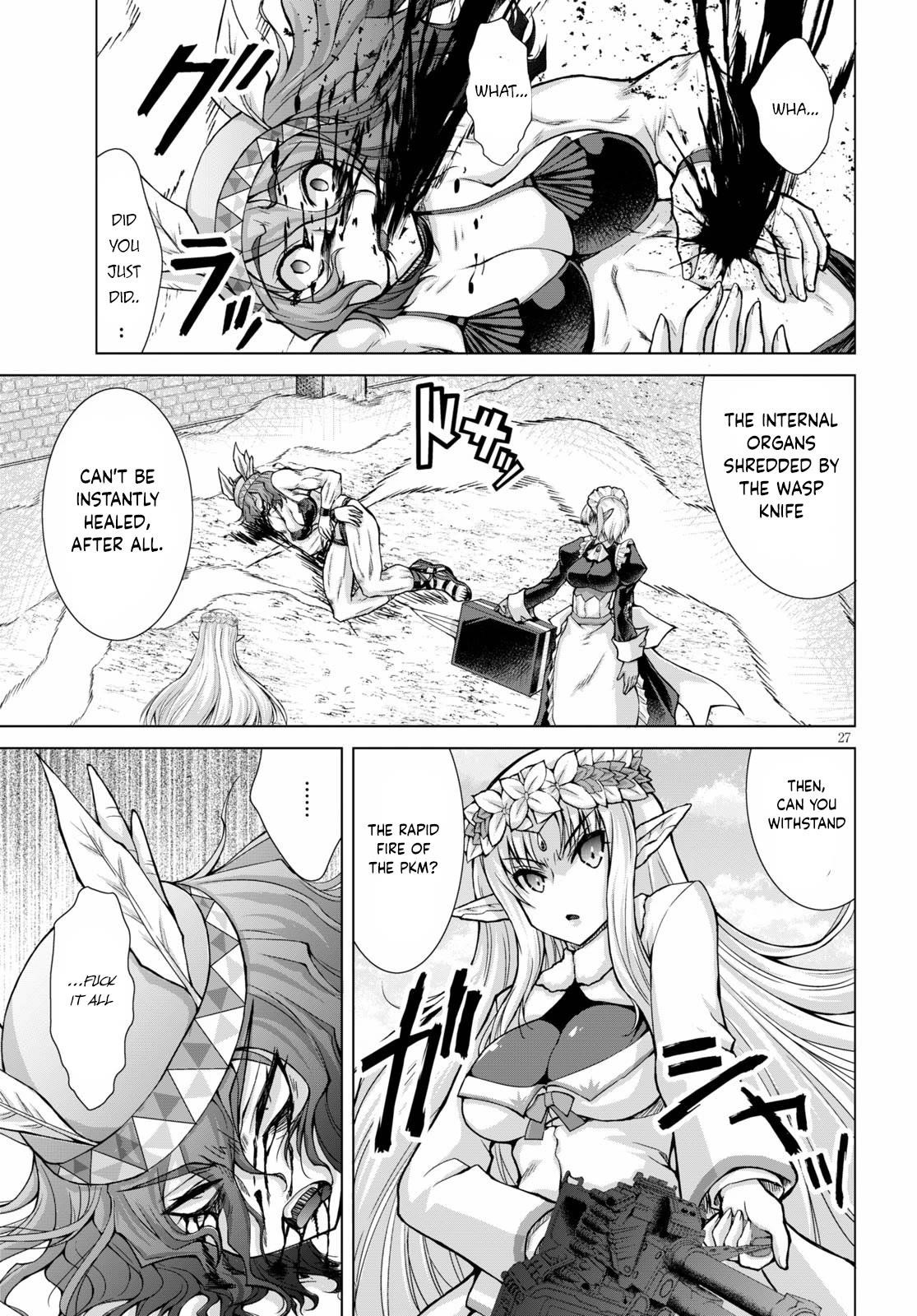 Gunota Ga Mahou Sekai Ni Tensei Shitara, Gendai Heiki De Guntai Harem O Tsukucchaimashita!? Chapter 66 - Page 27
