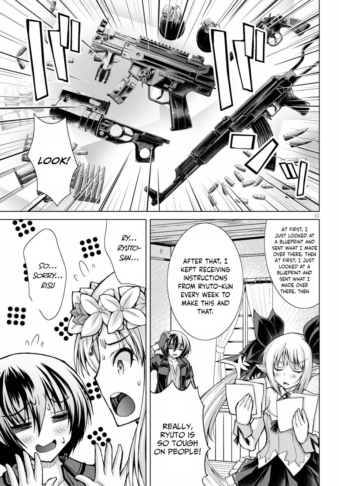 Gunota Ga Mahou Sekai Ni Tensei Shitara, Gendai Heiki De Guntai Harem O Tsukucchaimashita!? Chapter 74 - Page 11