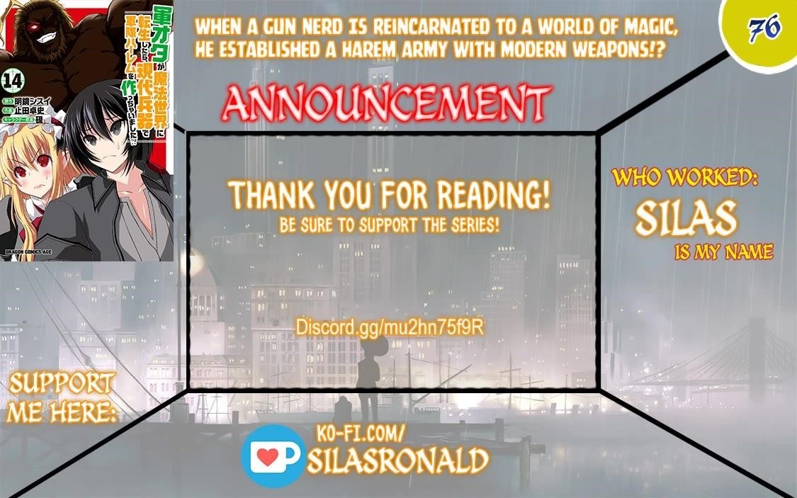 Gunota Ga Mahou Sekai Ni Tensei Shitara, Gendai Heiki De Guntai Harem O Tsukucchaimashita!? Chapter 76 - Page 1