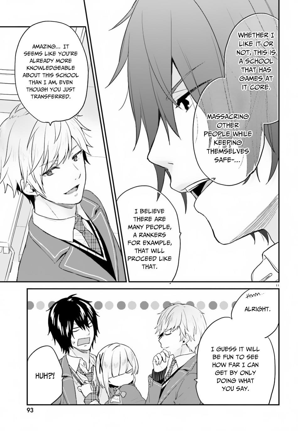 Dear Self-styled F rank bro’ says, he’s gonna rule a game-oriented school. Chapter 16 - Page 12