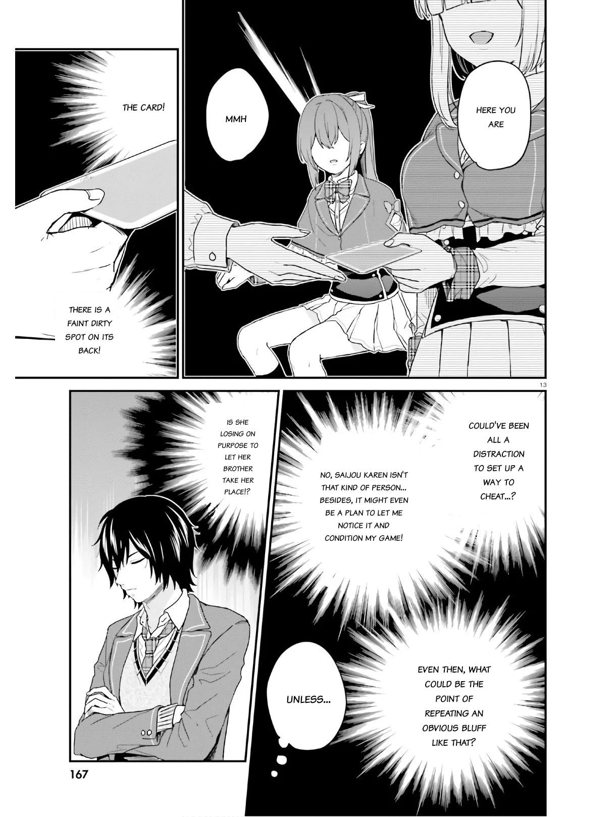 Dear Self-styled F rank bro’ says, he’s gonna rule a game-oriented school. Chapter 22 - Page 13