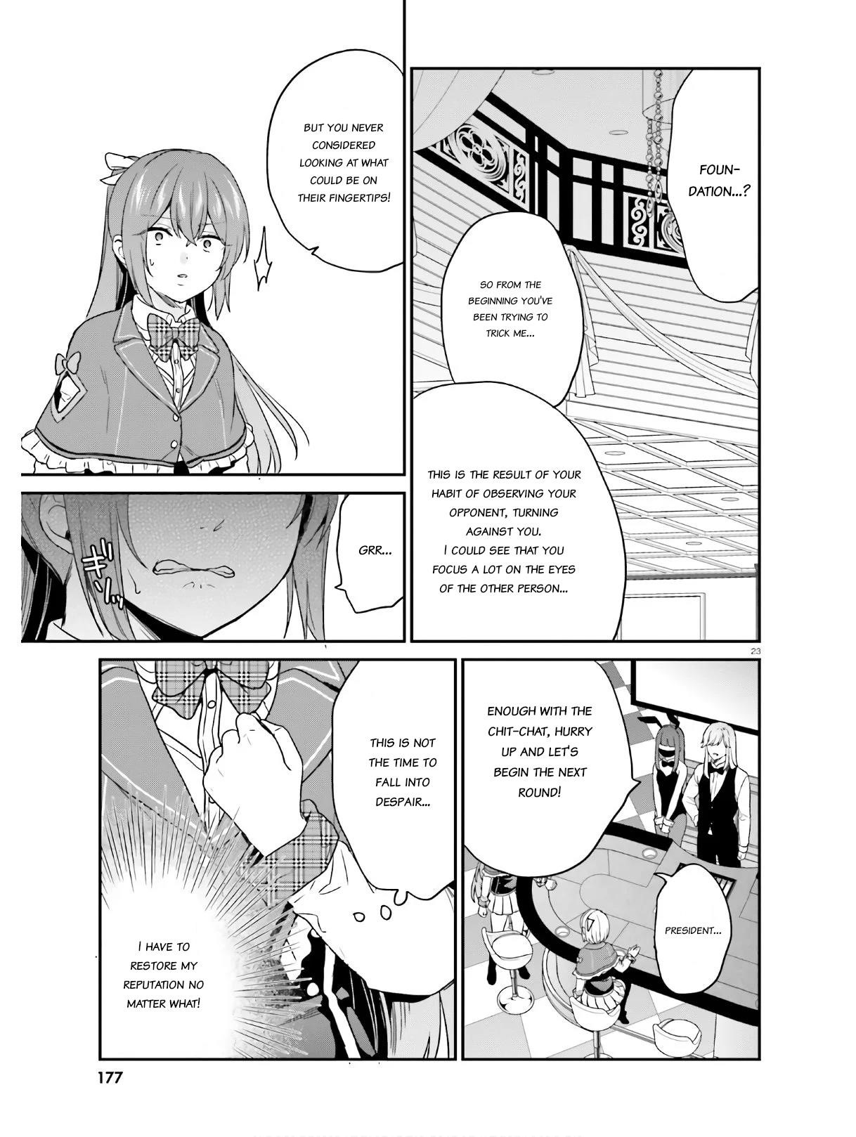 Dear Self-styled F rank bro’ says, he’s gonna rule a game-oriented school. Chapter 22 - Page 23