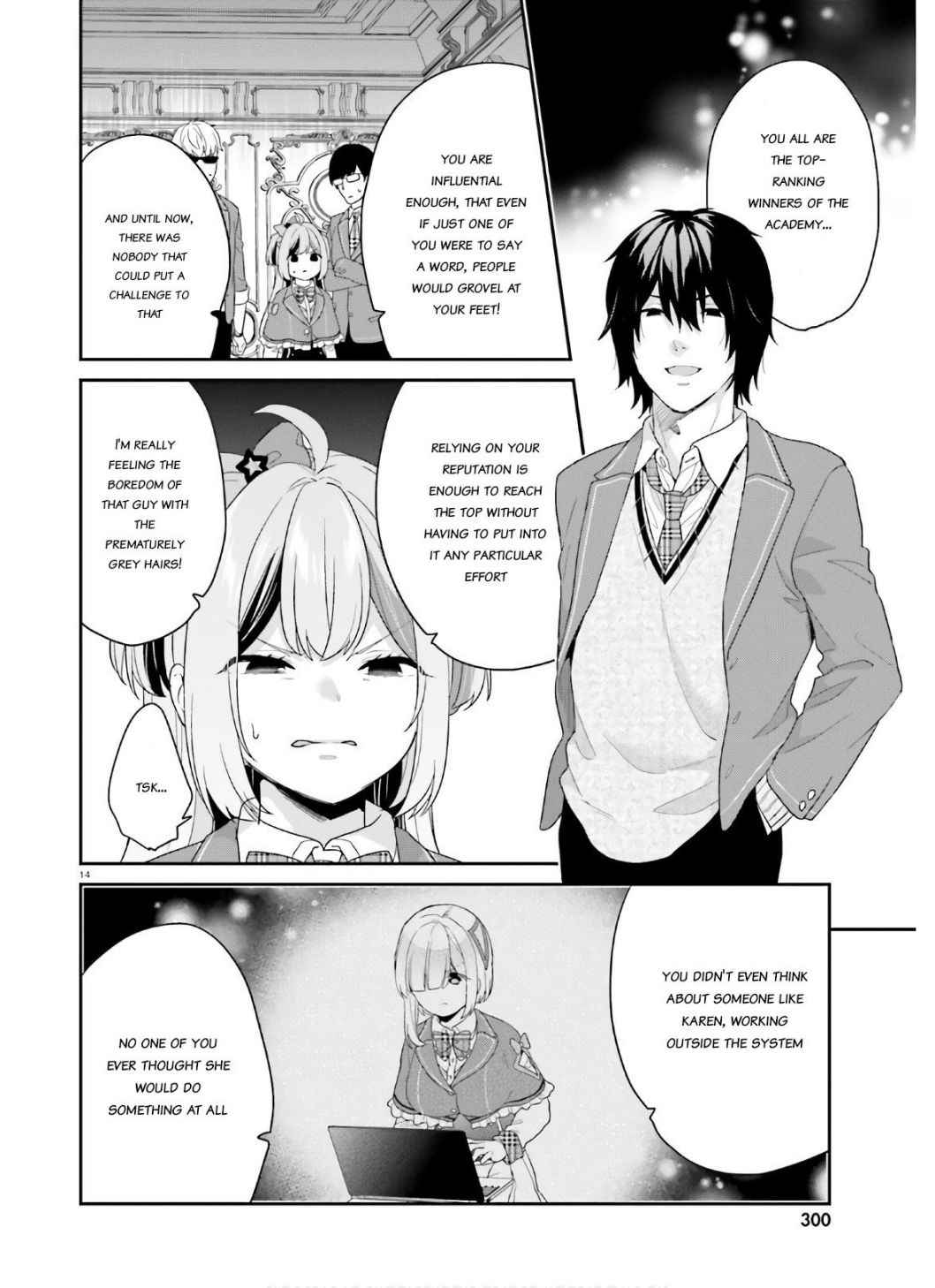 Dear Self-styled F rank bro’ says, he’s gonna rule a game-oriented school. Chapter 30 - Page 14