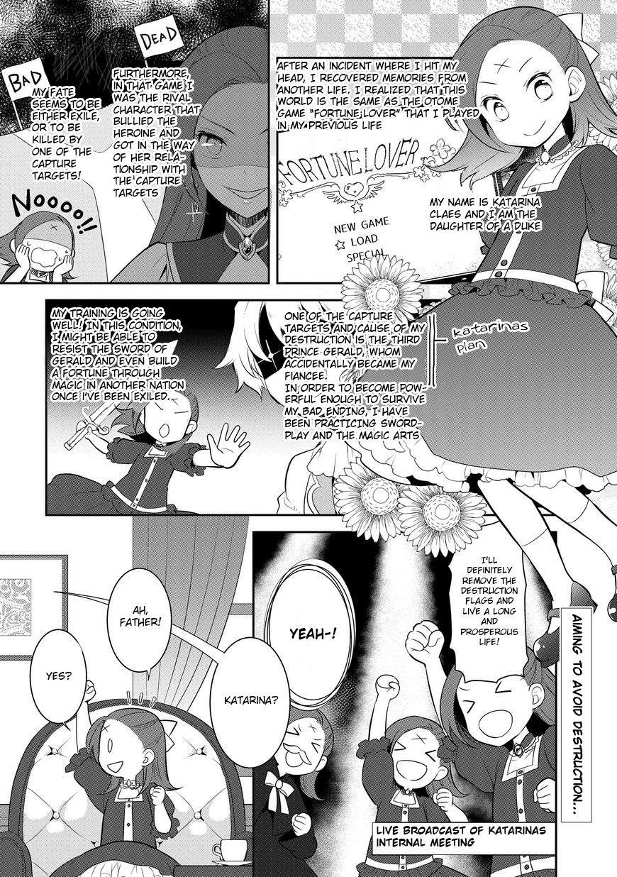 Otome Game No Hametsu Flag Shika Nai Akuyaku Reijou Ni Tensei Shite Shimatta… Chapter 2 - Page 1