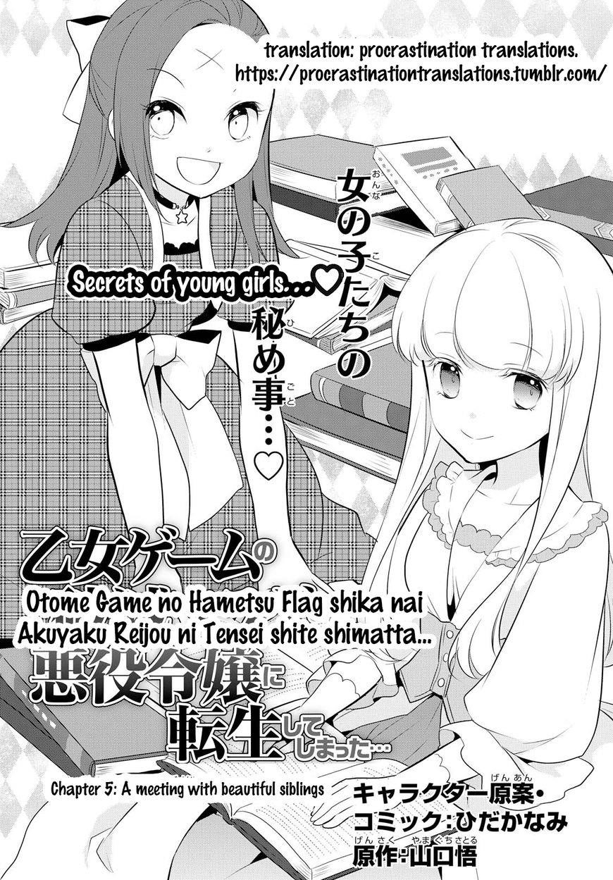 Otome Game No Hametsu Flag Shika Nai Akuyaku Reijou Ni Tensei Shite Shimatta… Chapter 5 - Page 1